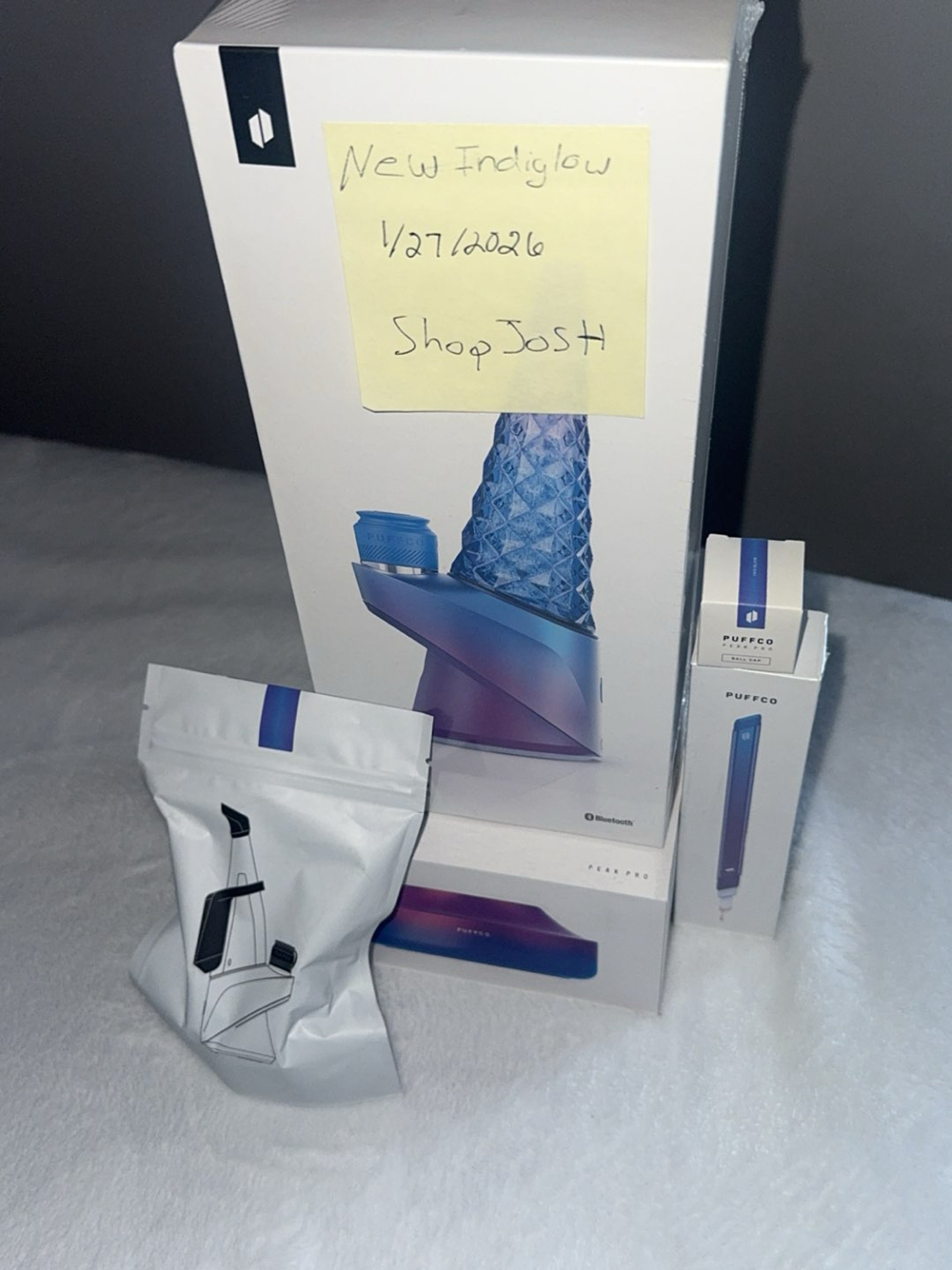 Preview pic of Brand New Puffco Peak Pro Indiglow Complete Set