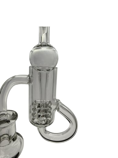 Preview pic of 14mm Male Diamond Knot Quartz Loop Banger Set