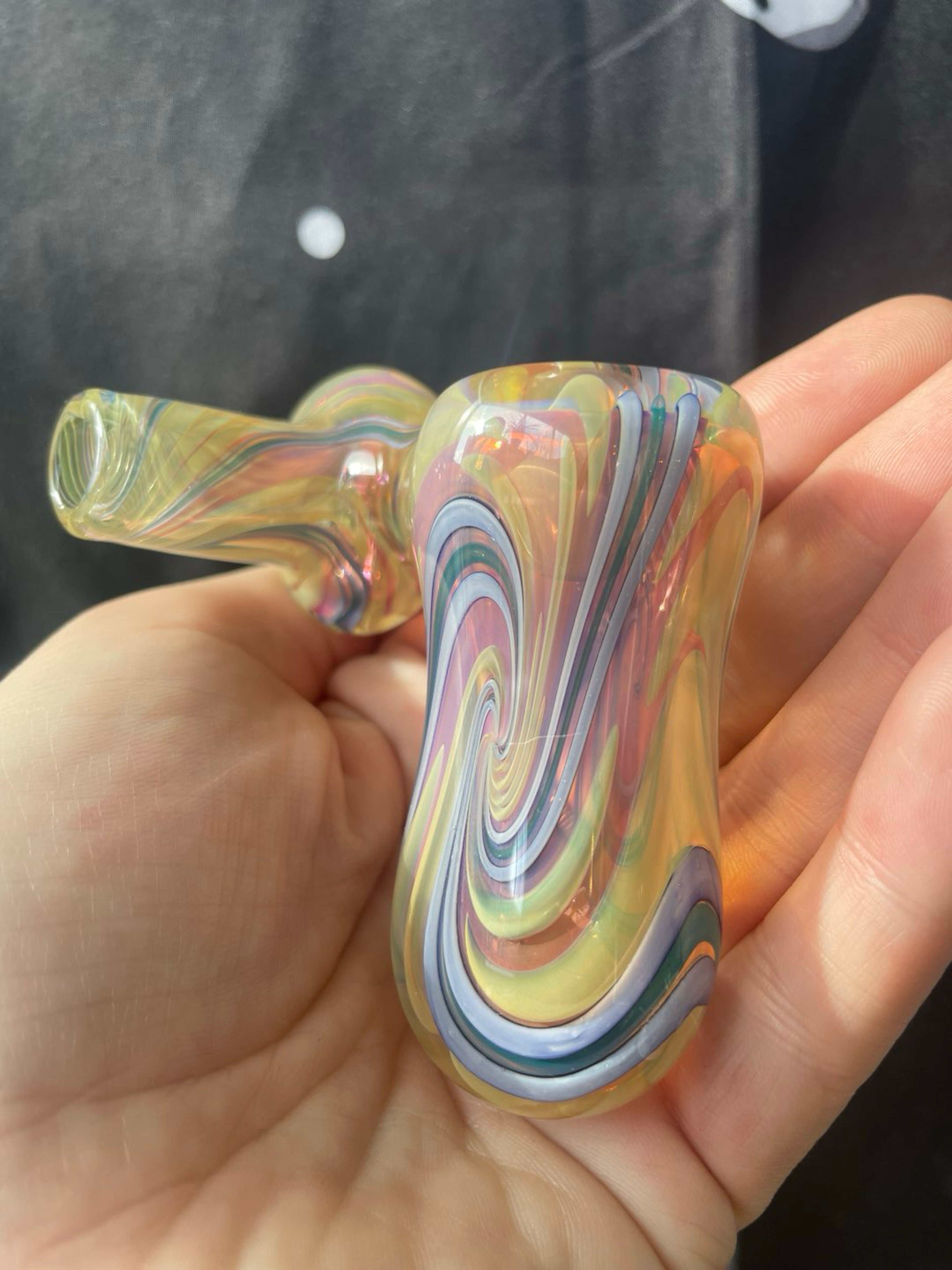 Fumed purply spiral side car dry pipe image 0