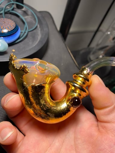 Preview pic of Snic Barnes E-Formed 24k Gold Fumed Sherlock Dry Pipe