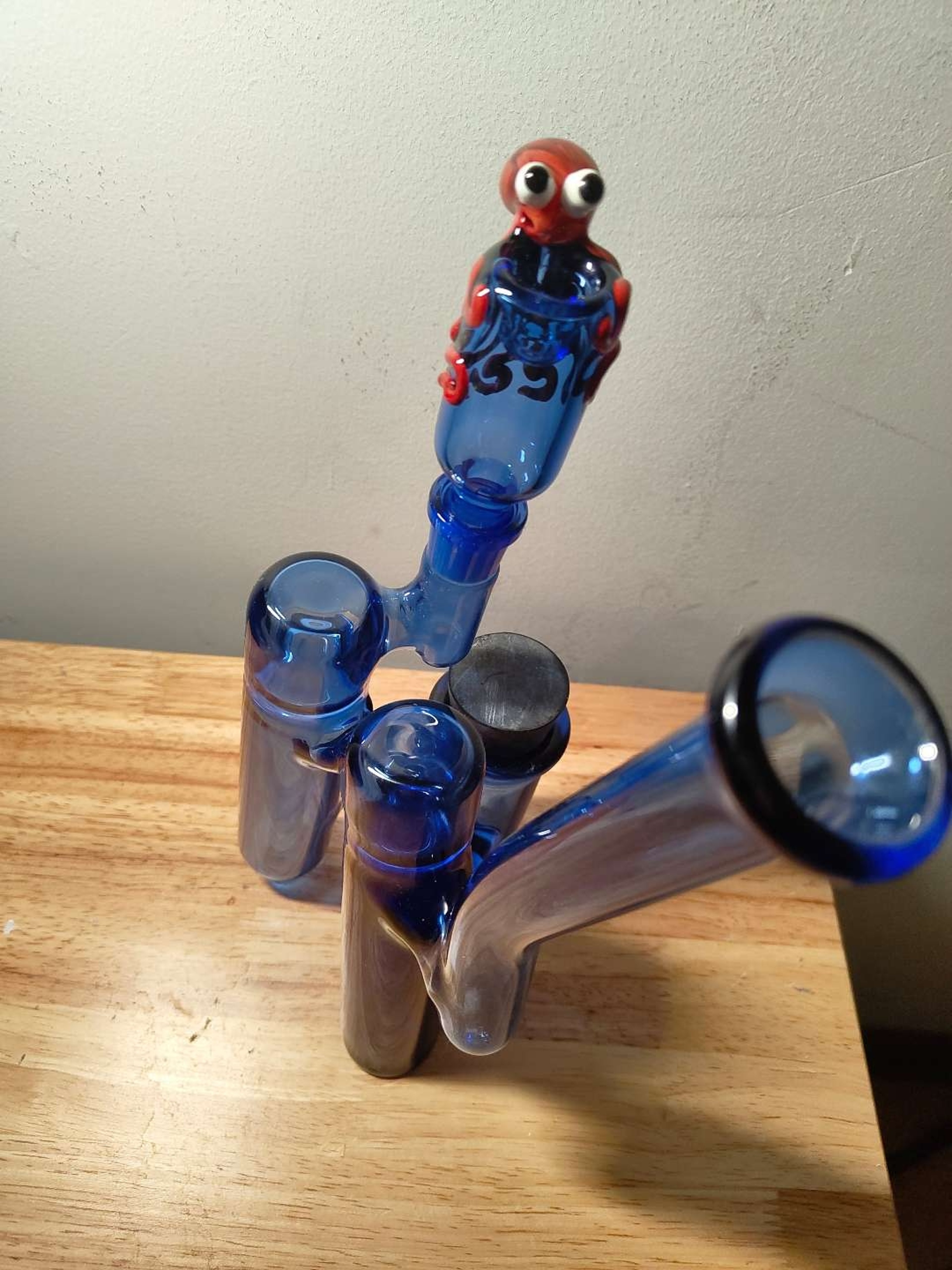 Preview pic of Blue Multi Perc Bubbler w/ Jar