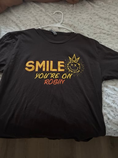 Preview pic of Smile you’re on rosin march and ash t shirt