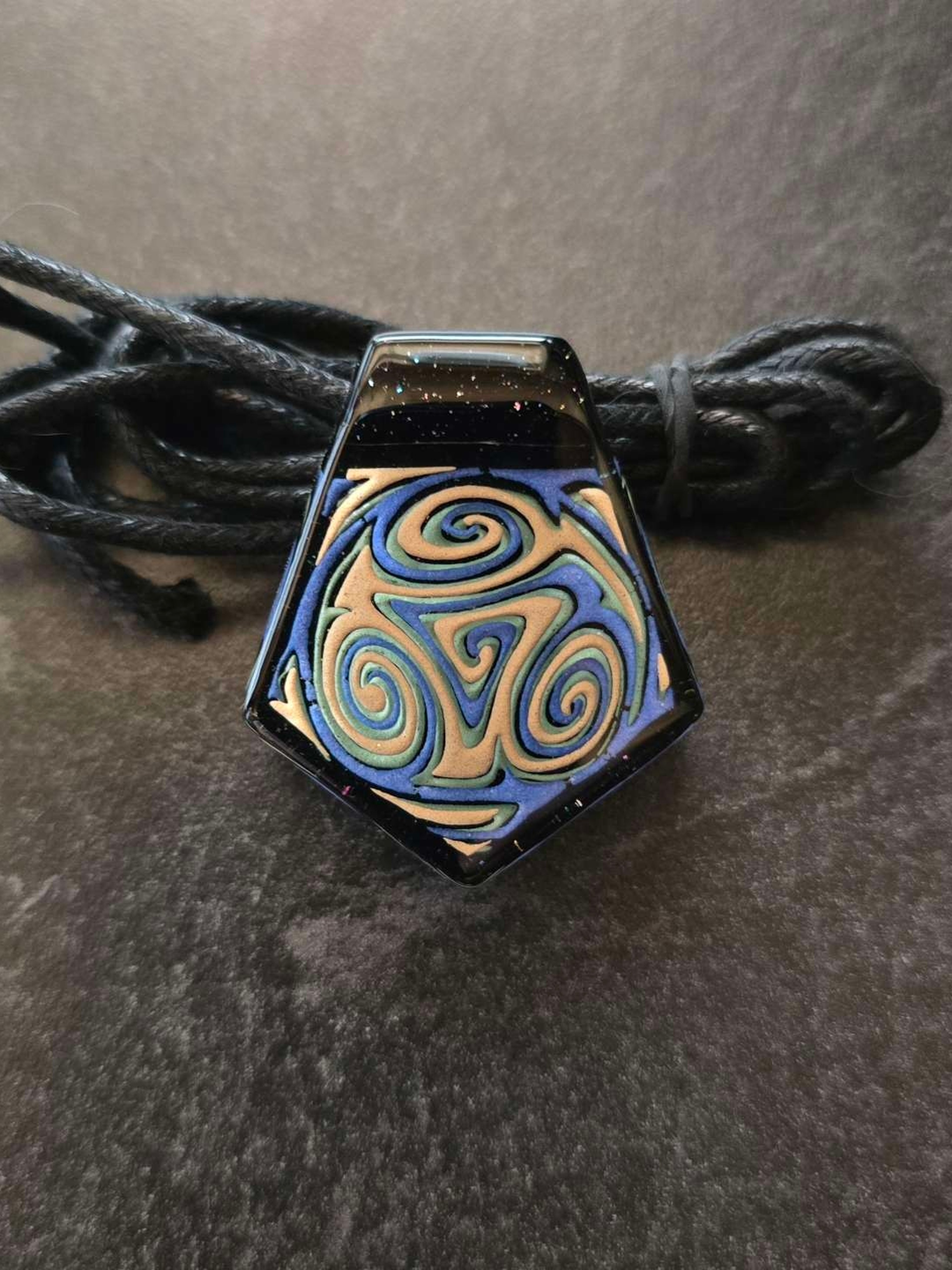 Preview pic of Triple Spiral WigWag Styled Layered Glow Pendant