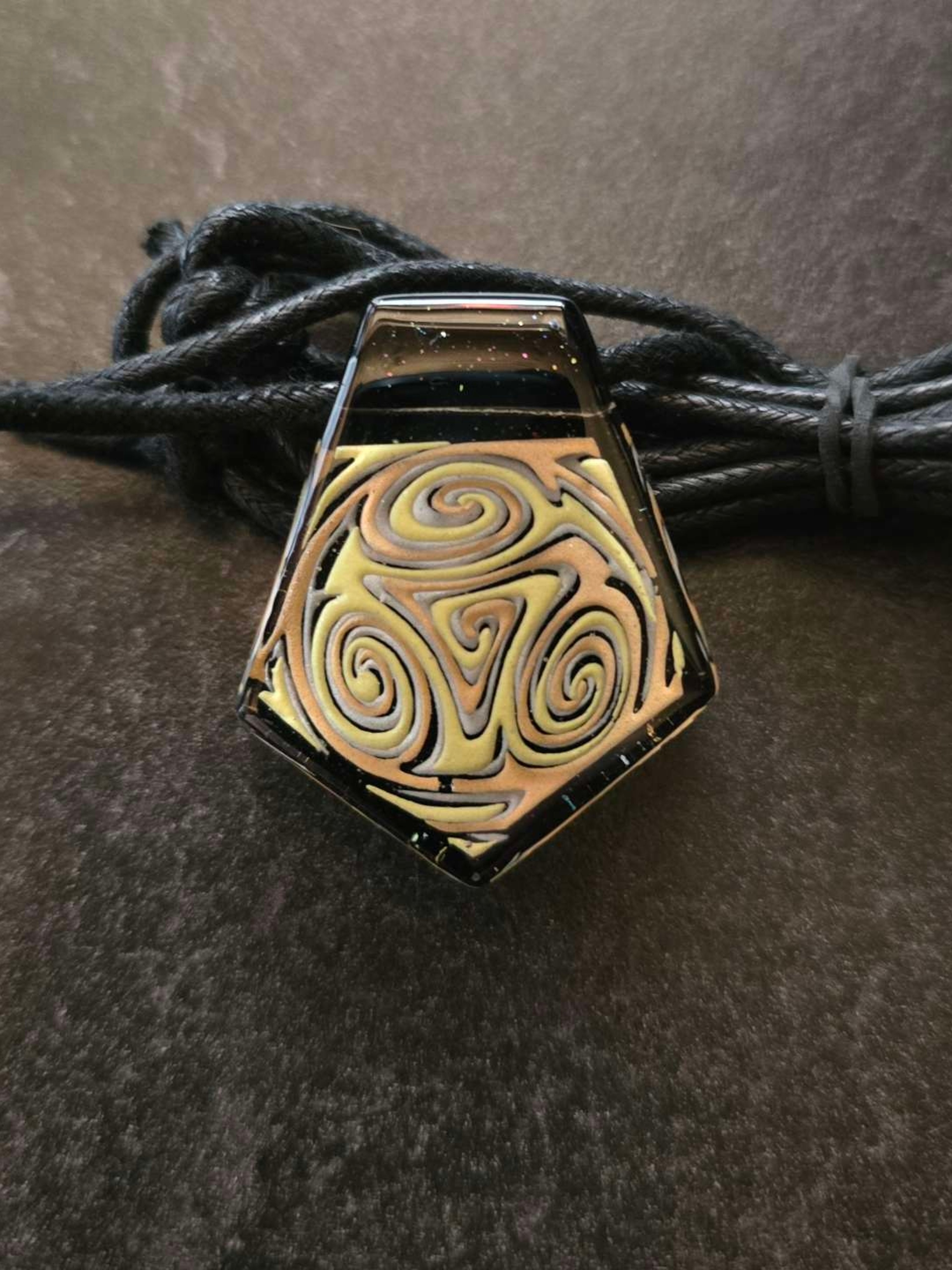 Preview pic of Triple Spiral WigWag Styled Layered Glow Pendant