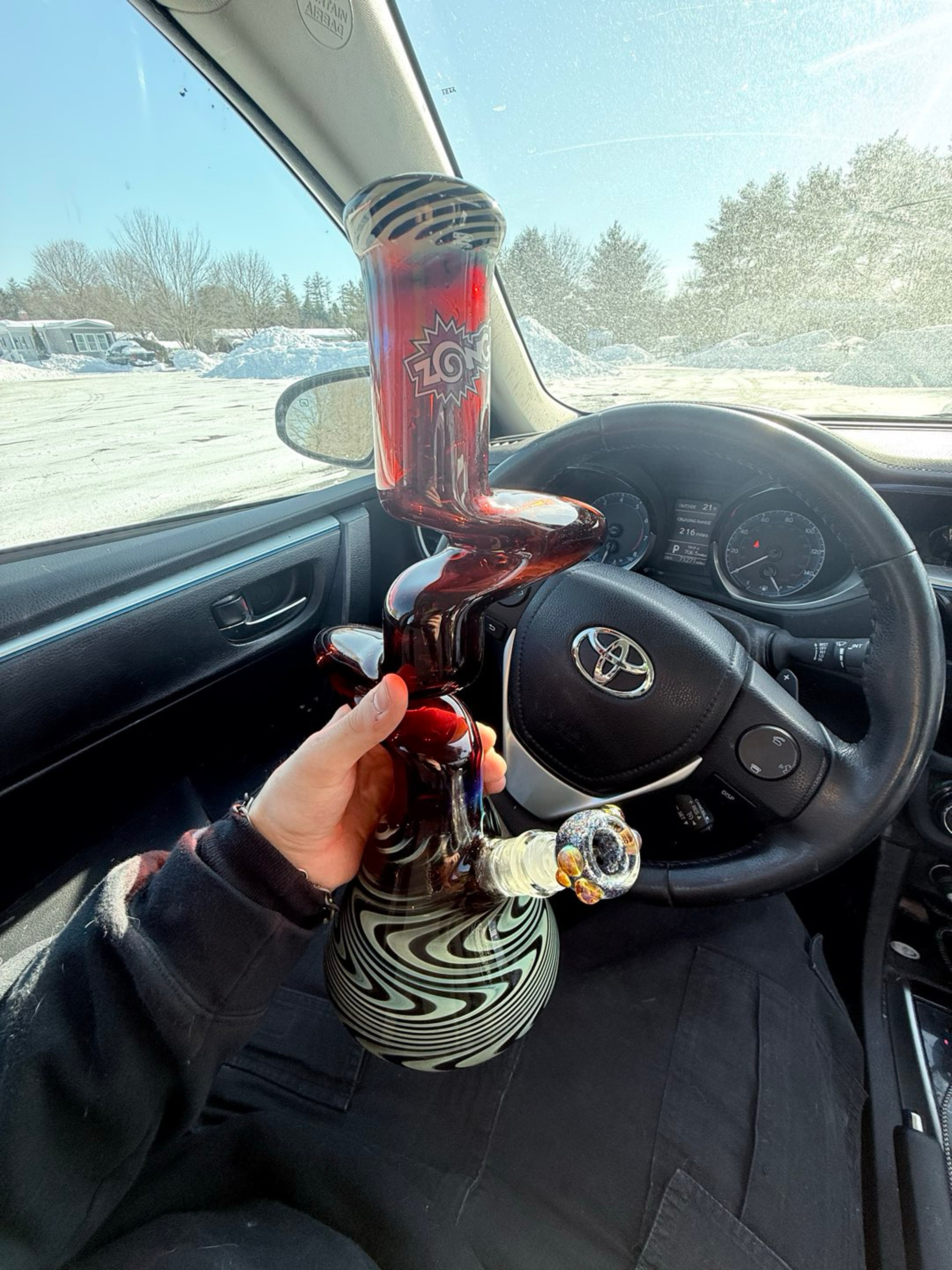 Preview pic of Custom 2 kink silver fume full color worked zong