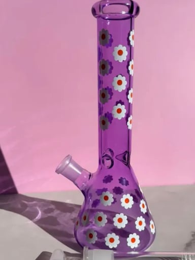 Preview pic of Purple flower power 14mm beaker