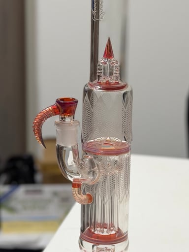 Preview pic of Sovereignty Glass Straight Foot Peyote Pillar w/ Inv4 Full Color Seal Accent