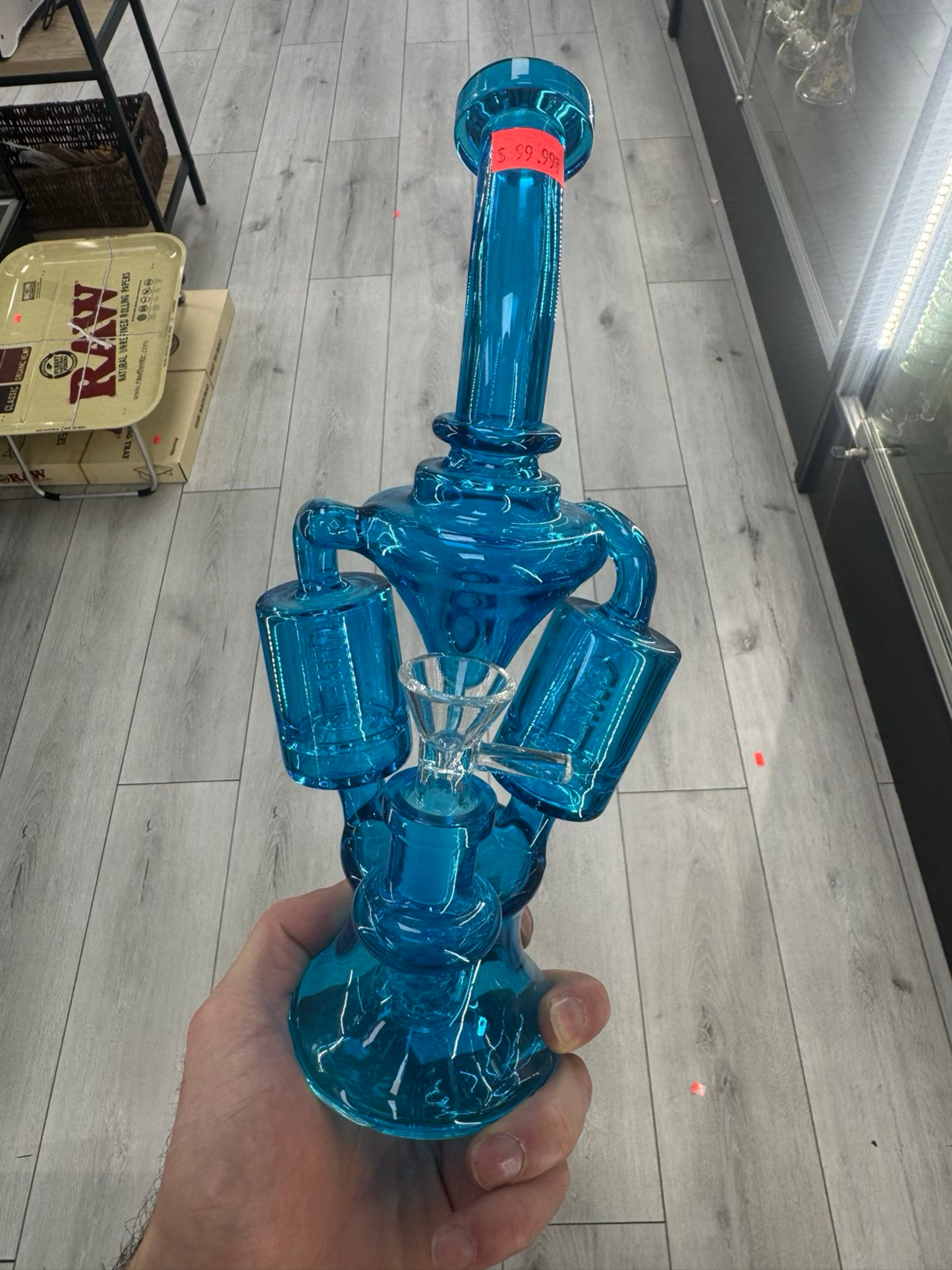 Dual uptake 3 perc recycler blue image 0