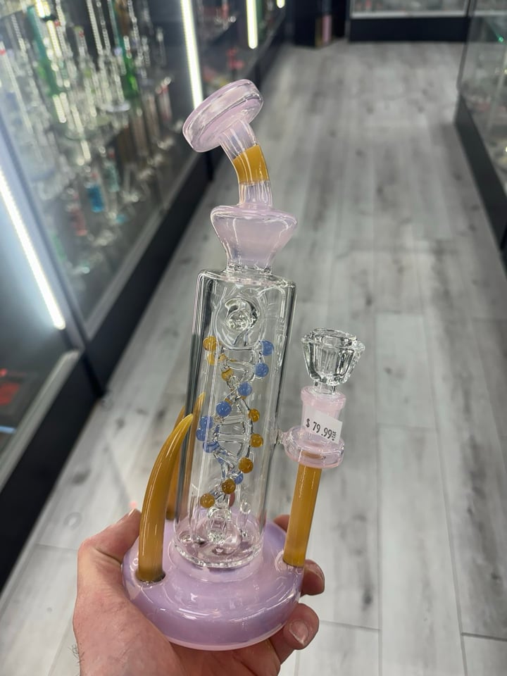 2 horns spinner dna rig pink | Shop Dab Rigs on GlassPass