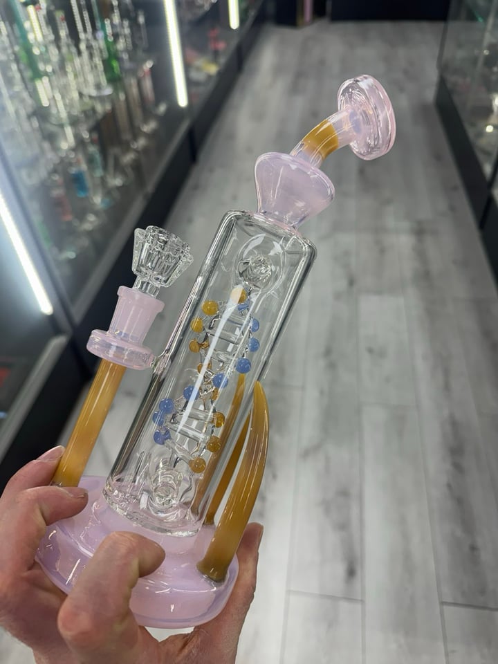 2 horns spinner dna rig pink | Shop Dab Rigs on GlassPass