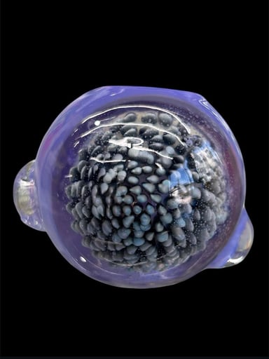 Preview pic of Purple Bloom Implosion Glass Marbled Hand Pipe