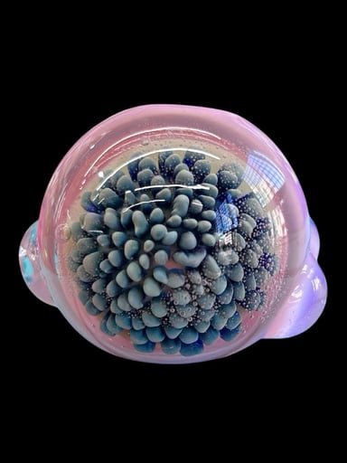 Preview pic of Pink Implosion Glass Marbled Hand Pipe