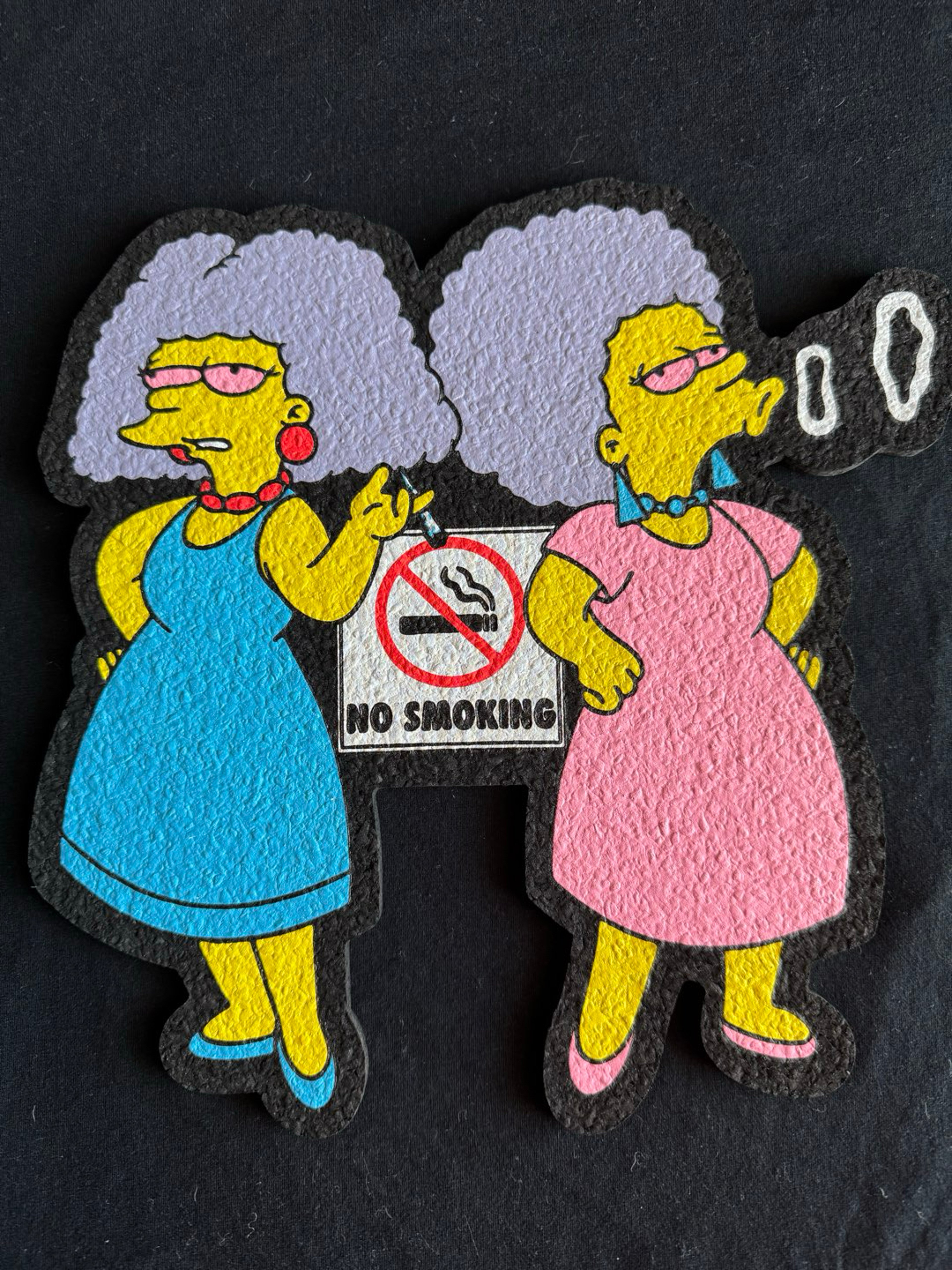 Preview pic of 🍩 A Dub’s Dab Lab x Moodmats — “No Smoking” Patty & Selma Die-Cut Mat