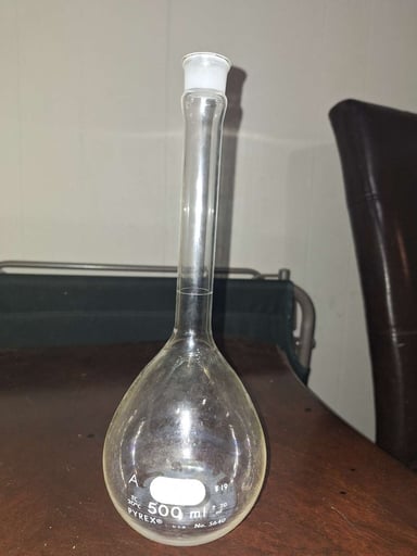 Preview pic of 500 ml pyrex volumetric flask