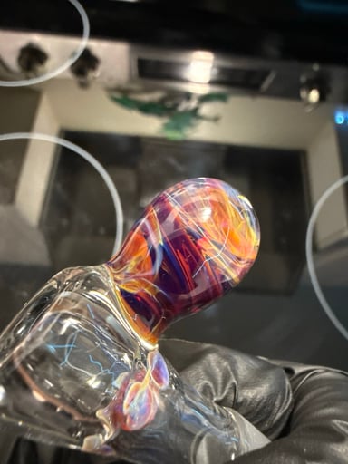 Preview pic of Amber Purple 4 hole 14mm (Benson Glass)