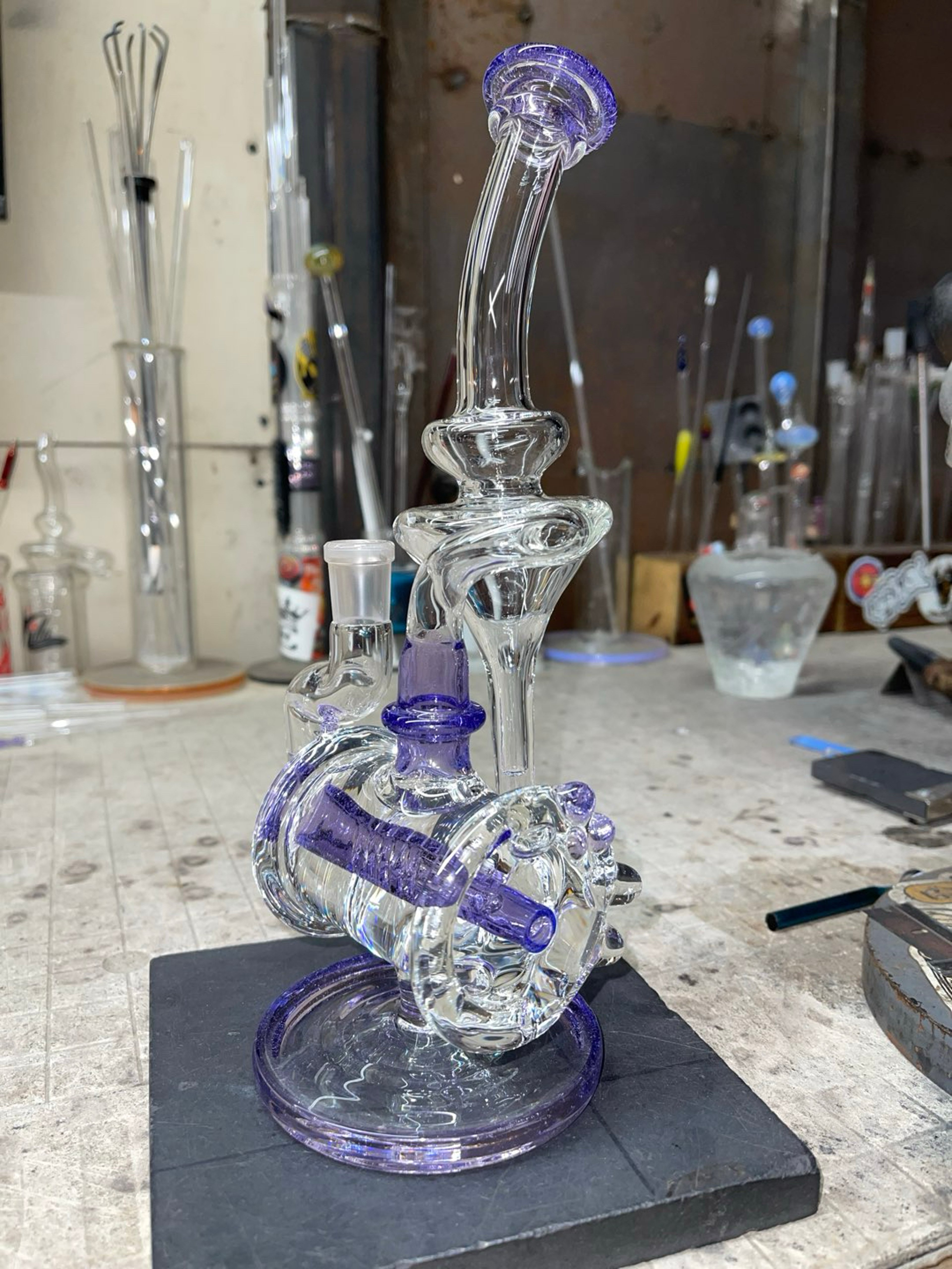 Inline recycler 11” tall 14mm joint image 0
