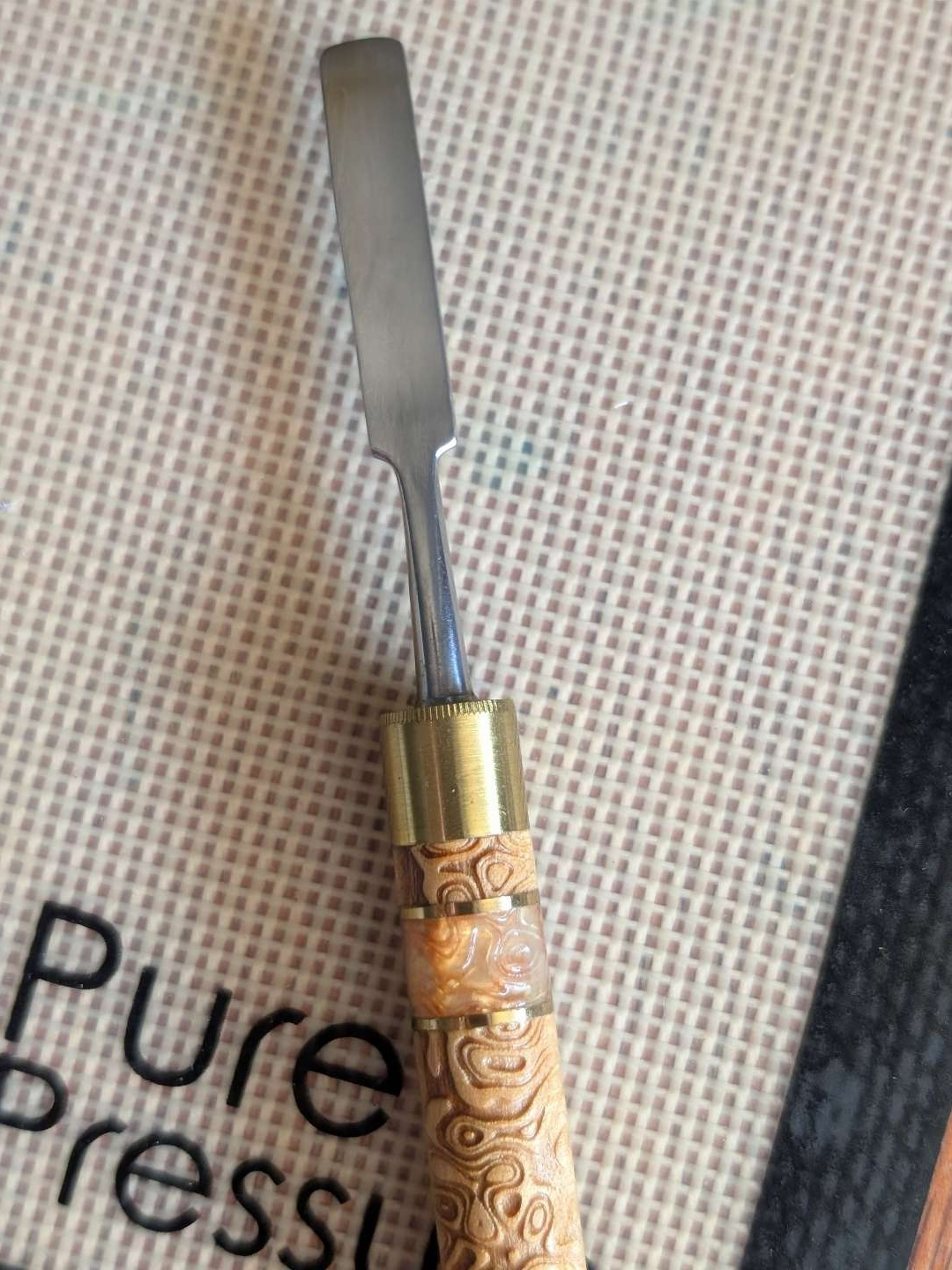 Preview pic of Concentrate tool - inlaid opals w/ brass accents