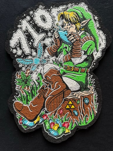 Preview pic of 🔥 {SIGNED} Dark Mountain Cult x 74Lands x Moodmat — Limited Edition Zelda “710” Mat (19/70) 🔥