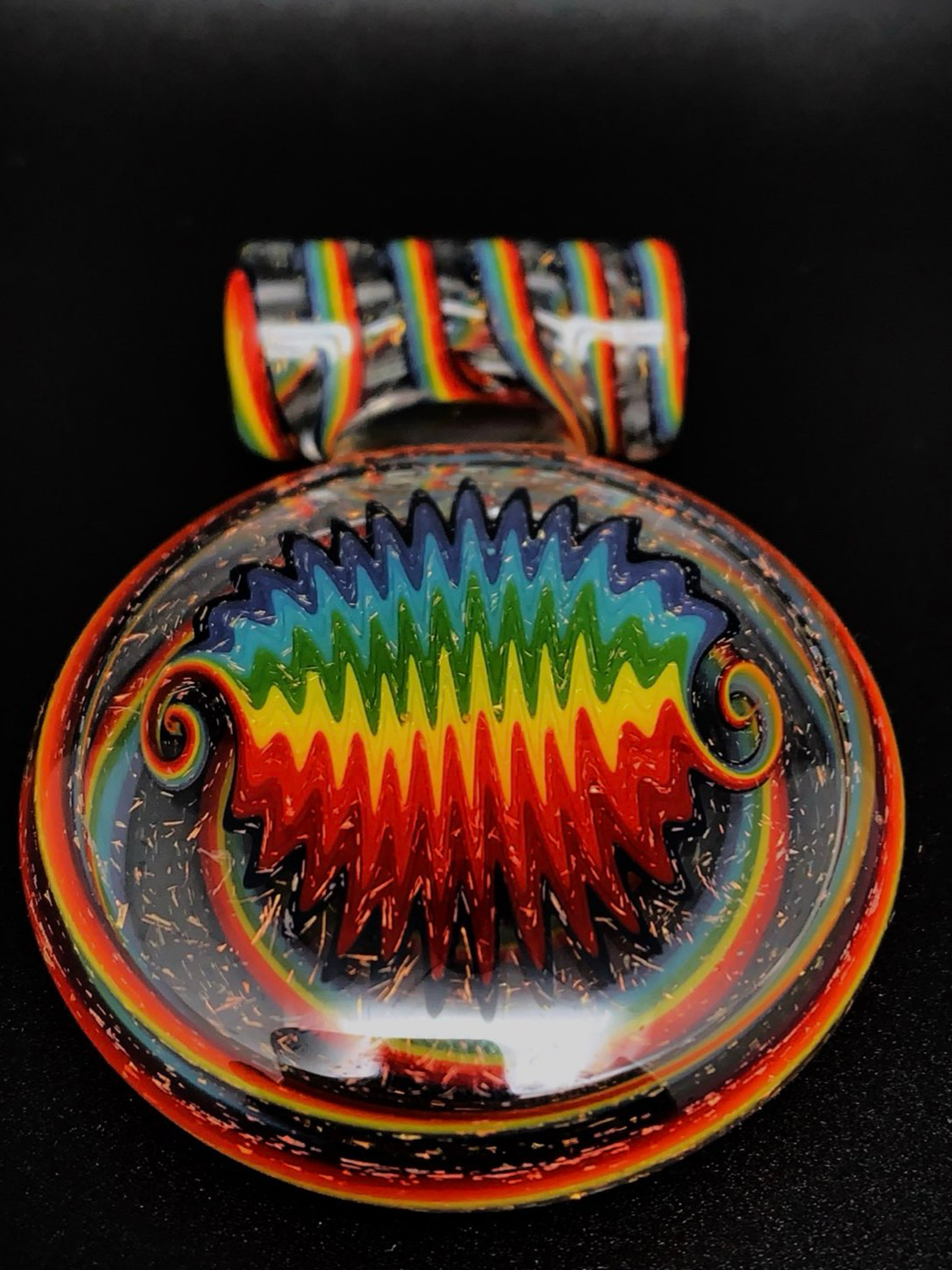 Raul Rangel Rainbow Wigwag/Spiral Pendant image 0