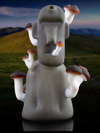 Preview pic of Mattvision Glass Stone Mushroom rig collab with Nevezhan Glass