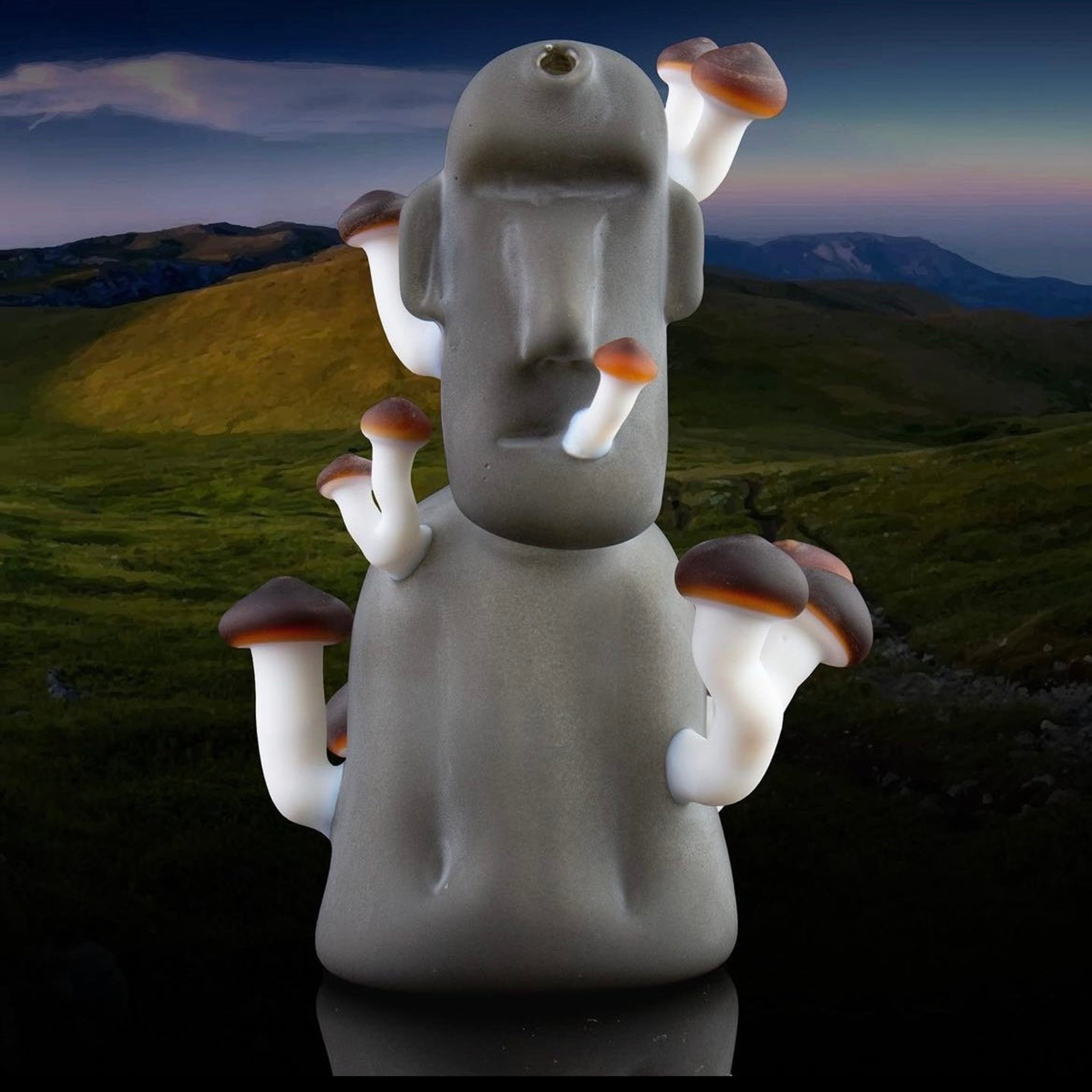 Mattvision Glass Stone Mushroom rig collab with Nevezhan Glass image 0
