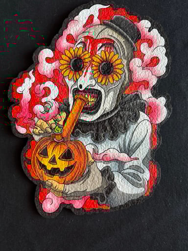 Preview pic of 🤡 LE 1/30 Dark Mountain Cult x 74lands x Moodmats Glow Mat – “Just the Tip” Art the Clown