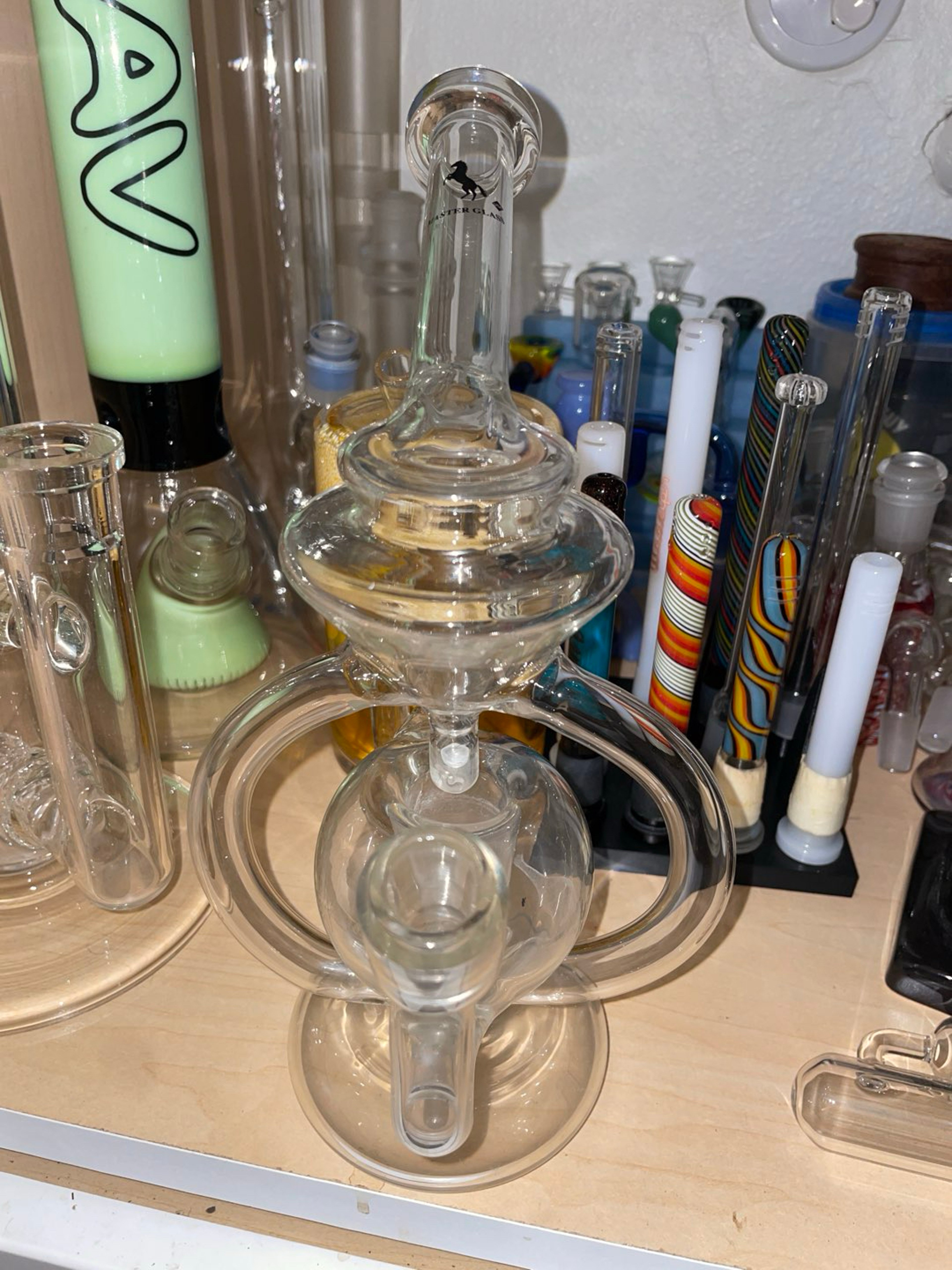 Master Glass Double Marble Drain Recycler 14mm image 0