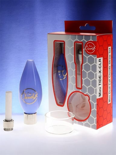 Preview pic of Cali CloudX Mini Oval Straw Nectar Collector Set in Milky Blue