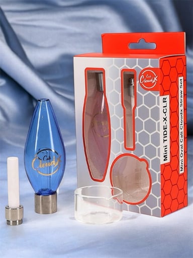 Preview pic of Cali CloudX Mini Oval Straw Nectar Collector Set in Blue