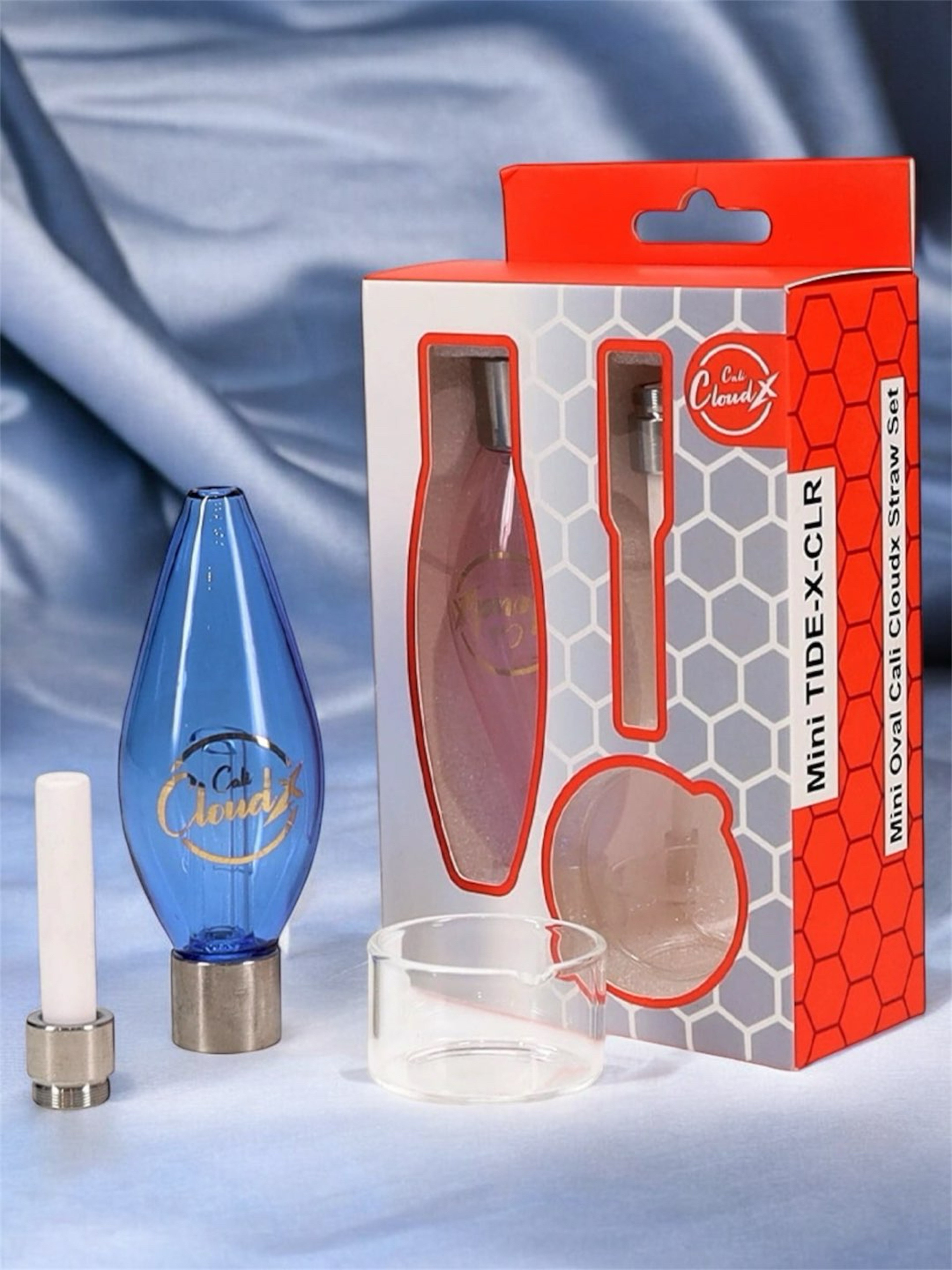 Preview pic of Cali CloudX Mini Oval Straw Nectar Collector Set in Blue
