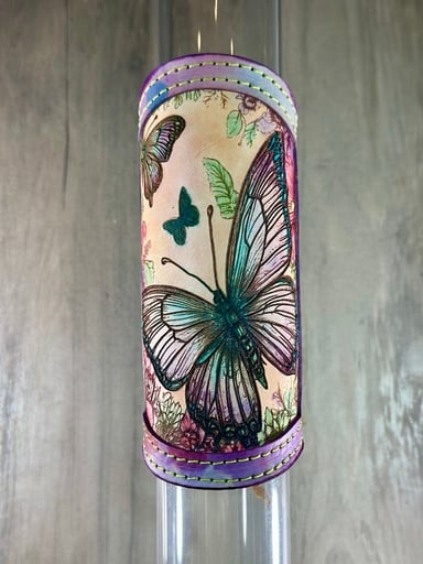 Preview pic of RipGrip – Handcrafted Watercolor-Style Leather Wrap for Glass Pieces