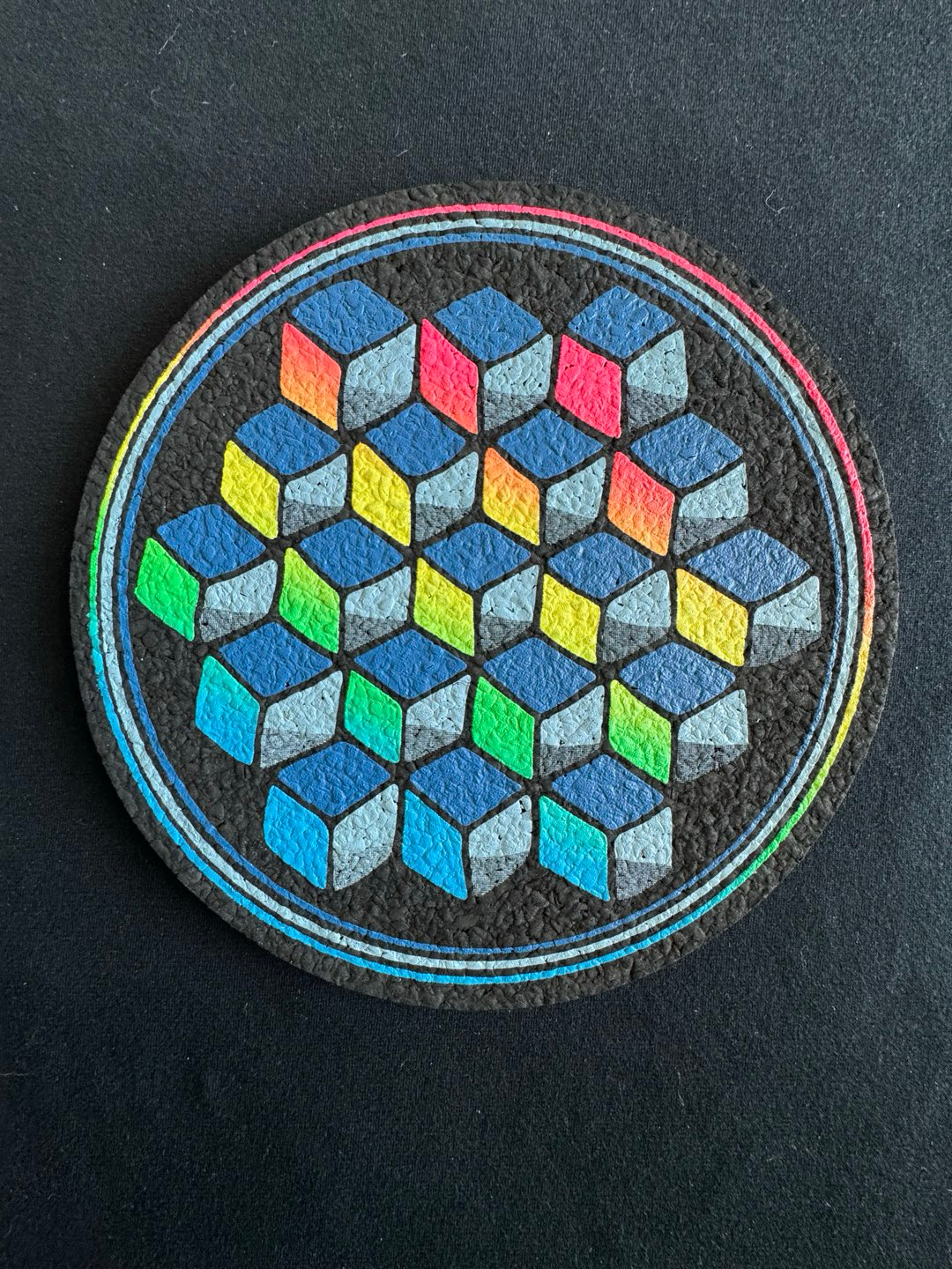 🧊Erik Anders x Moodmats UV Reactive Cube Design – Limited Edition Dab Mat image 0
