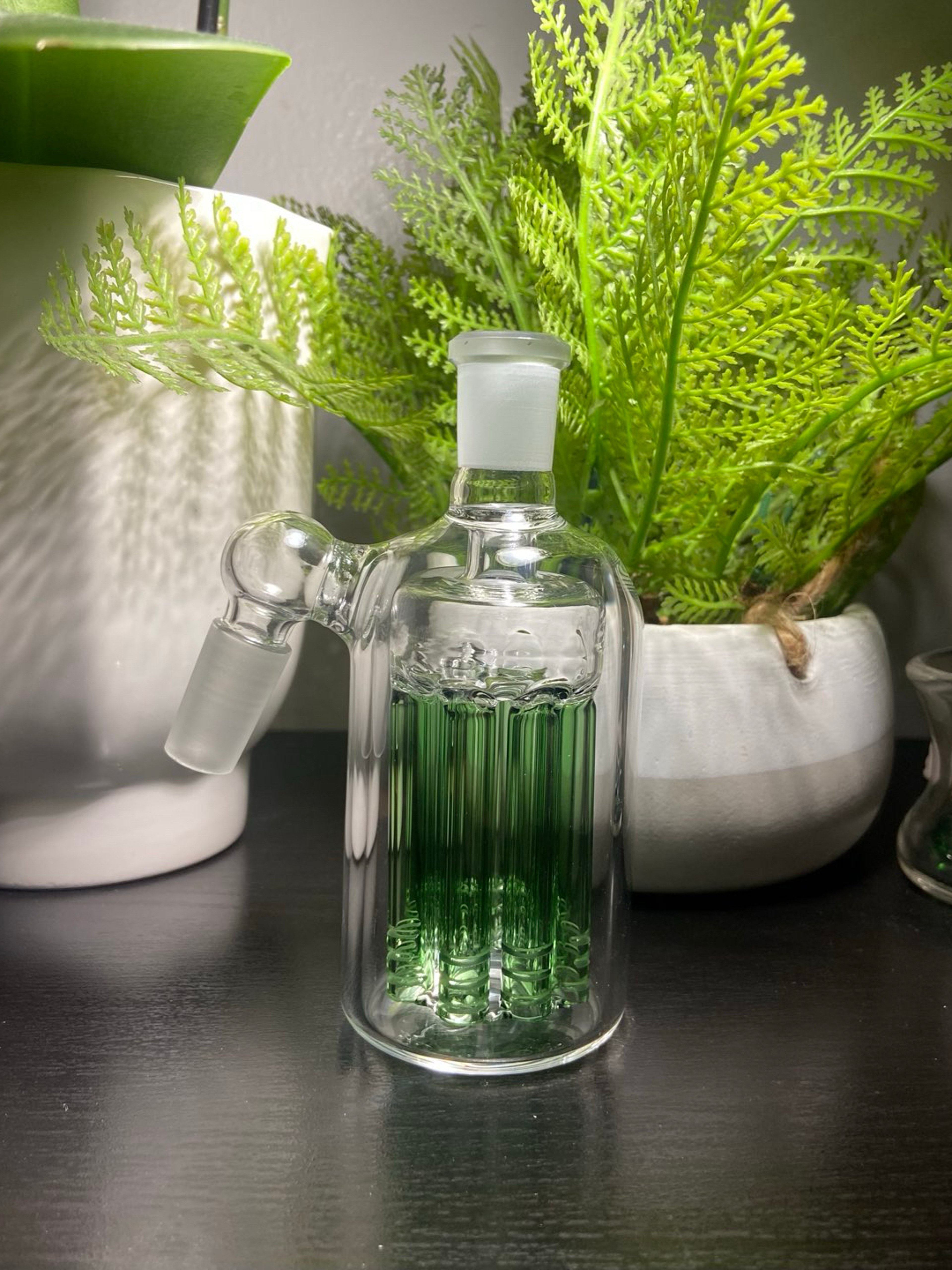 14MM GLASS ASH CATCHER 8ARM TREE PERC 45 DEGREE image 0