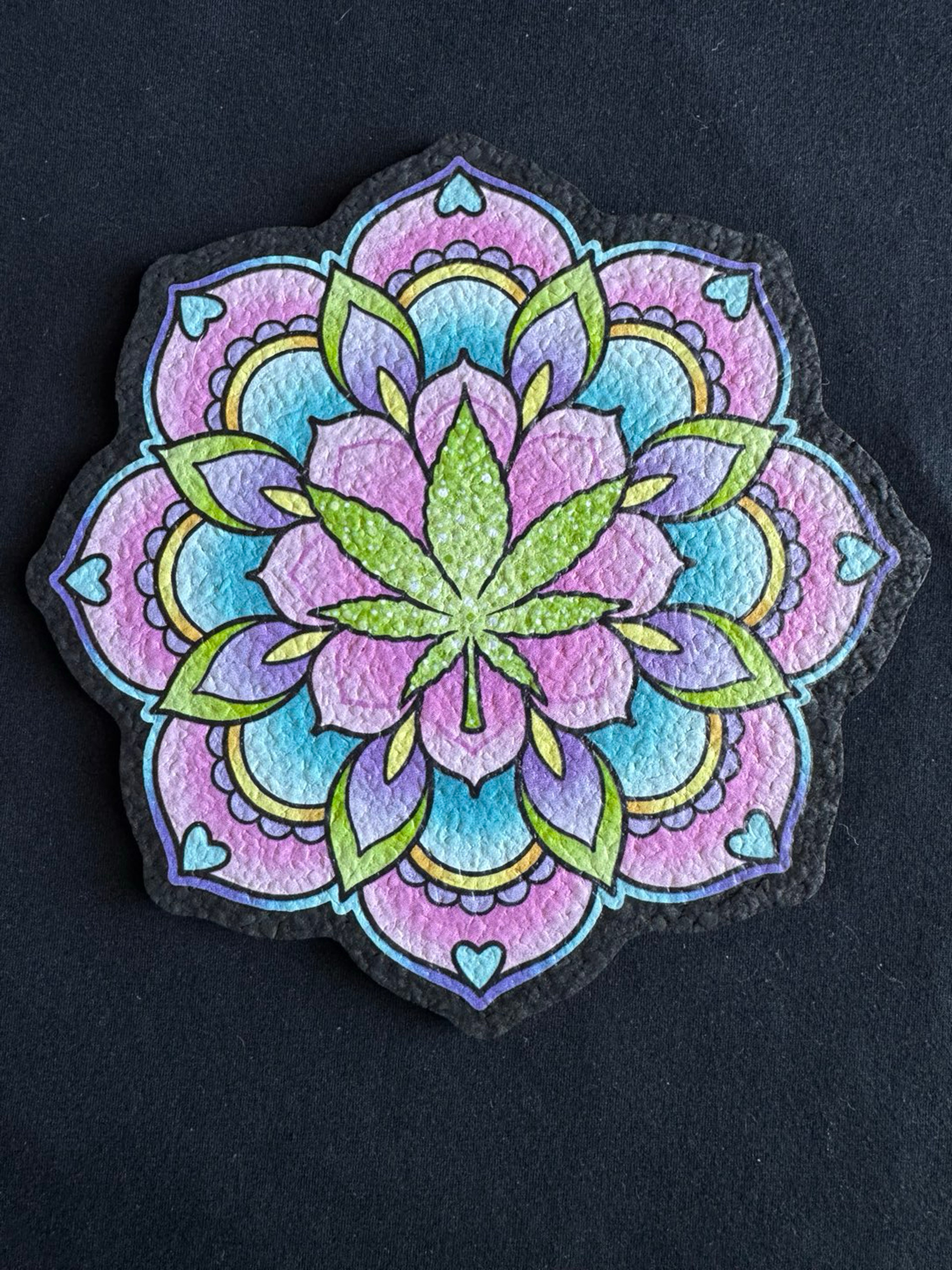 🌱Alex Strangler x Moodmats – MJ Mandala Die-Cut Artist Collaboration Dab Mat image 0