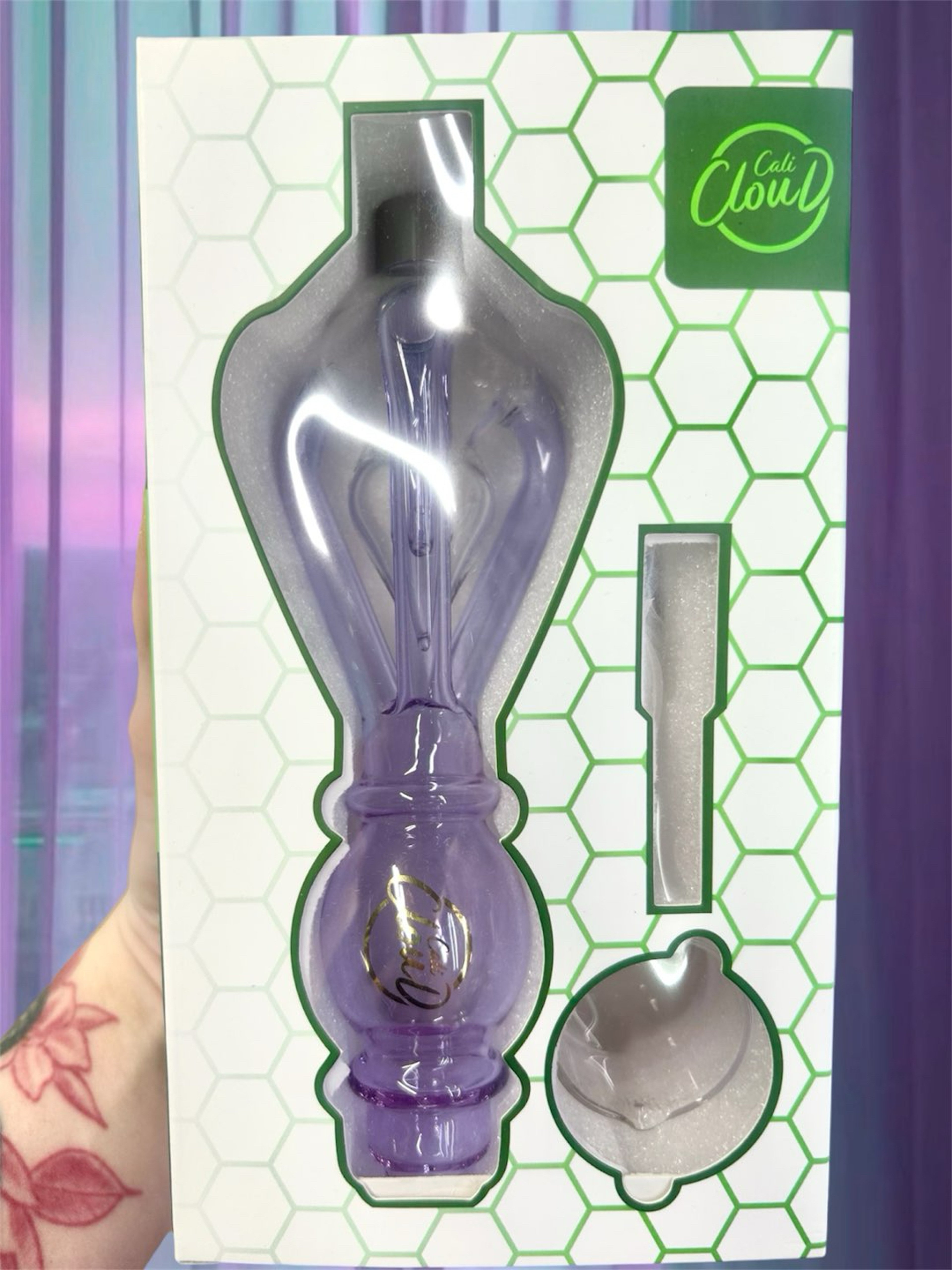 Preview pic of Cali CloudX 7.5” Cyclone-X Recycler Nectar Collector Set in Purple
