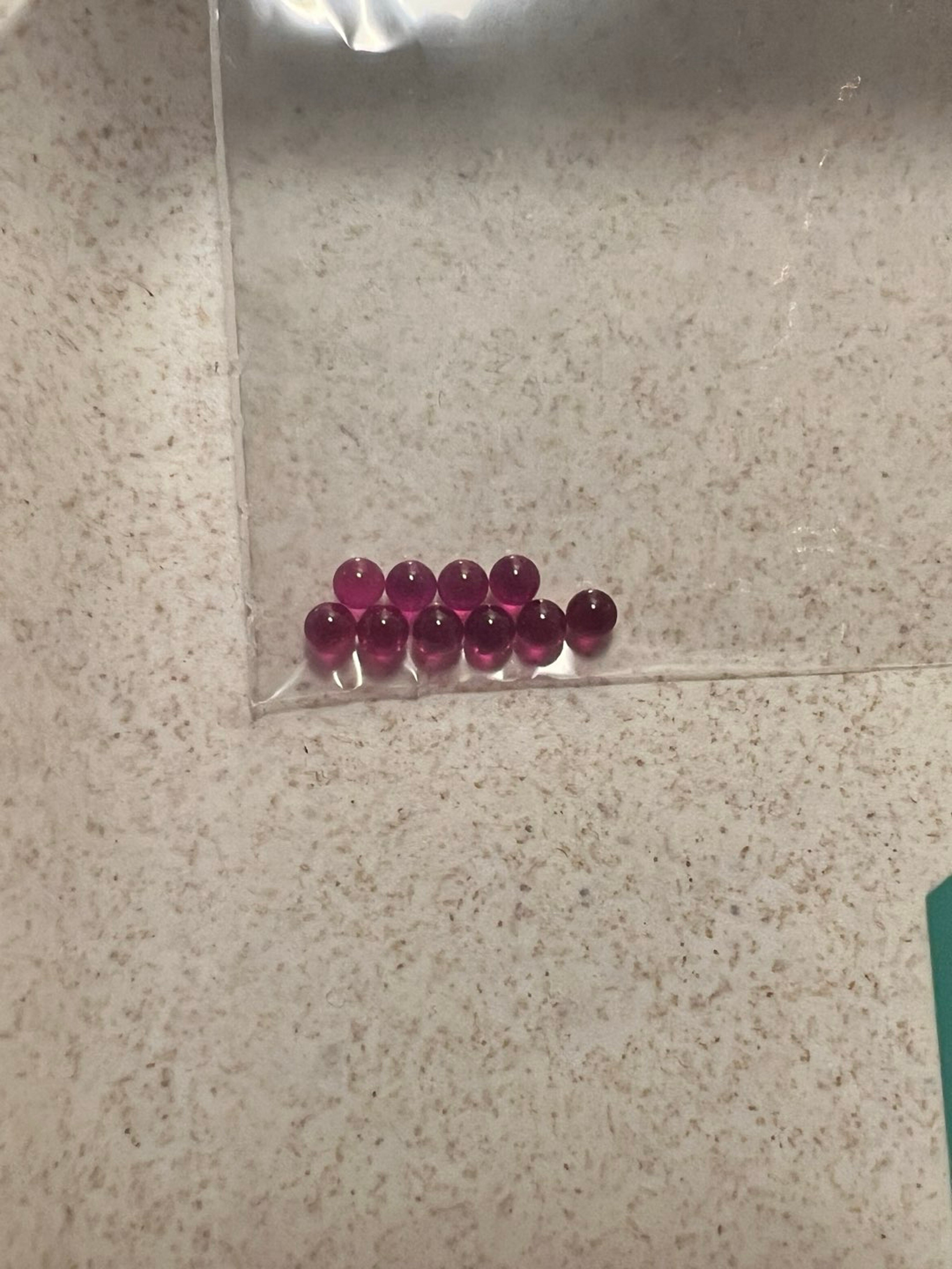 10pk 3mm Ruby Terp Pearls image 0