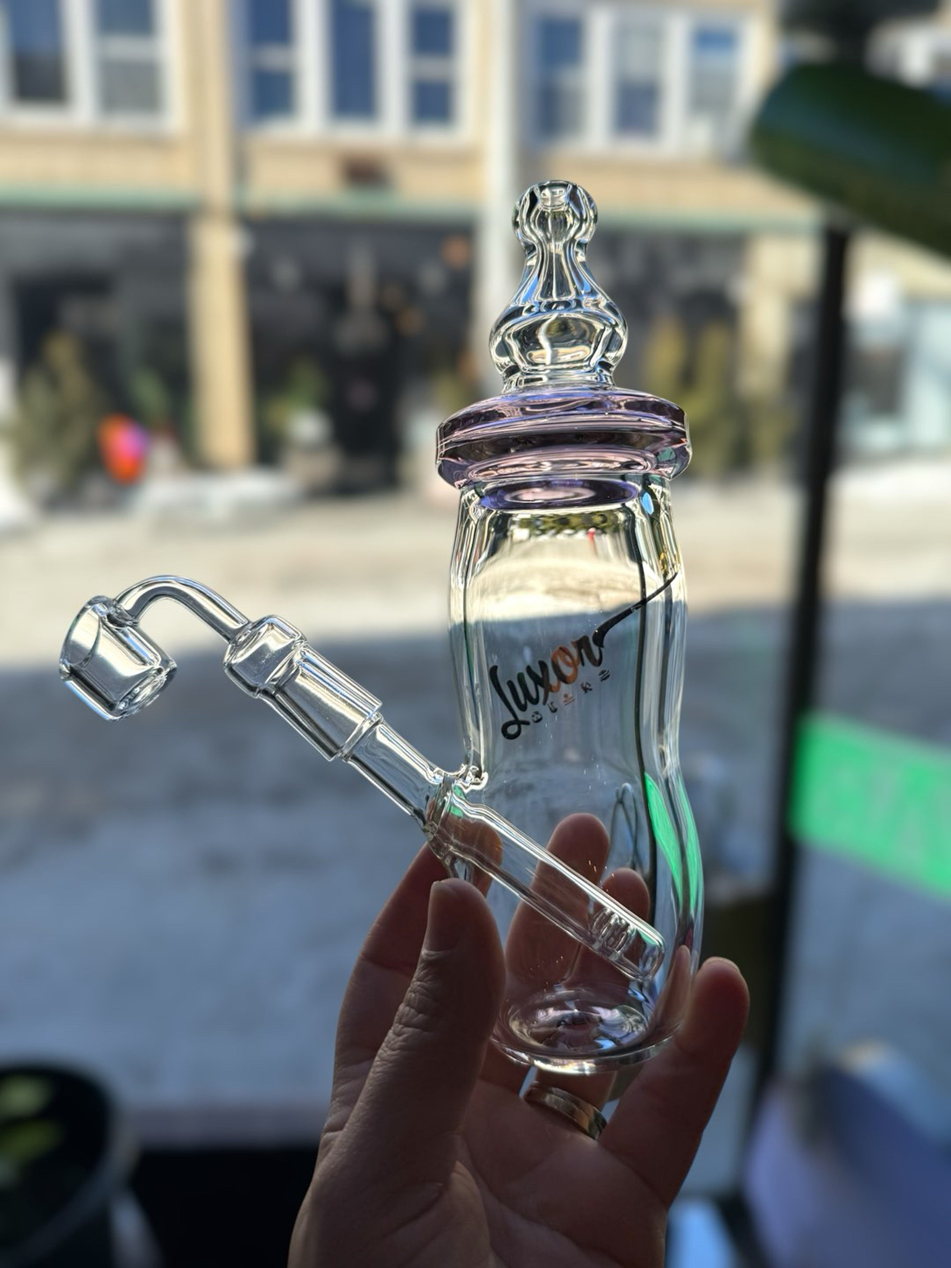 8” Luxor Baby Bottle Rig - Pink image 0