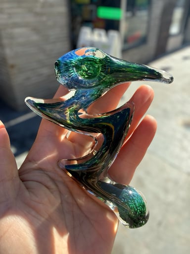 Preview pic of 5.25” Zig Zag Galaxy Swirl Hand Pipe