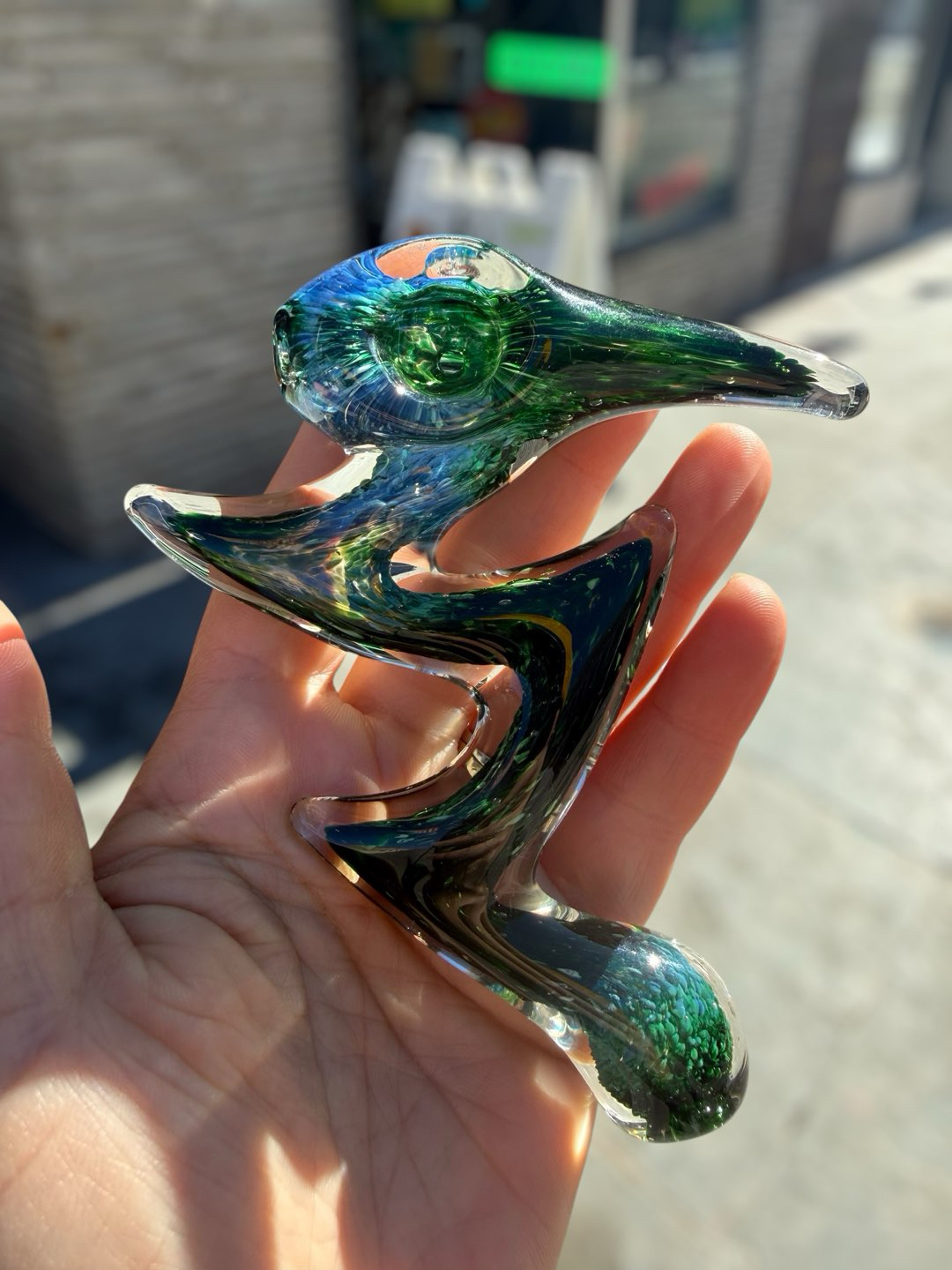 5.25” Zig Zag Galaxy Swirl Hand Pipe image 0