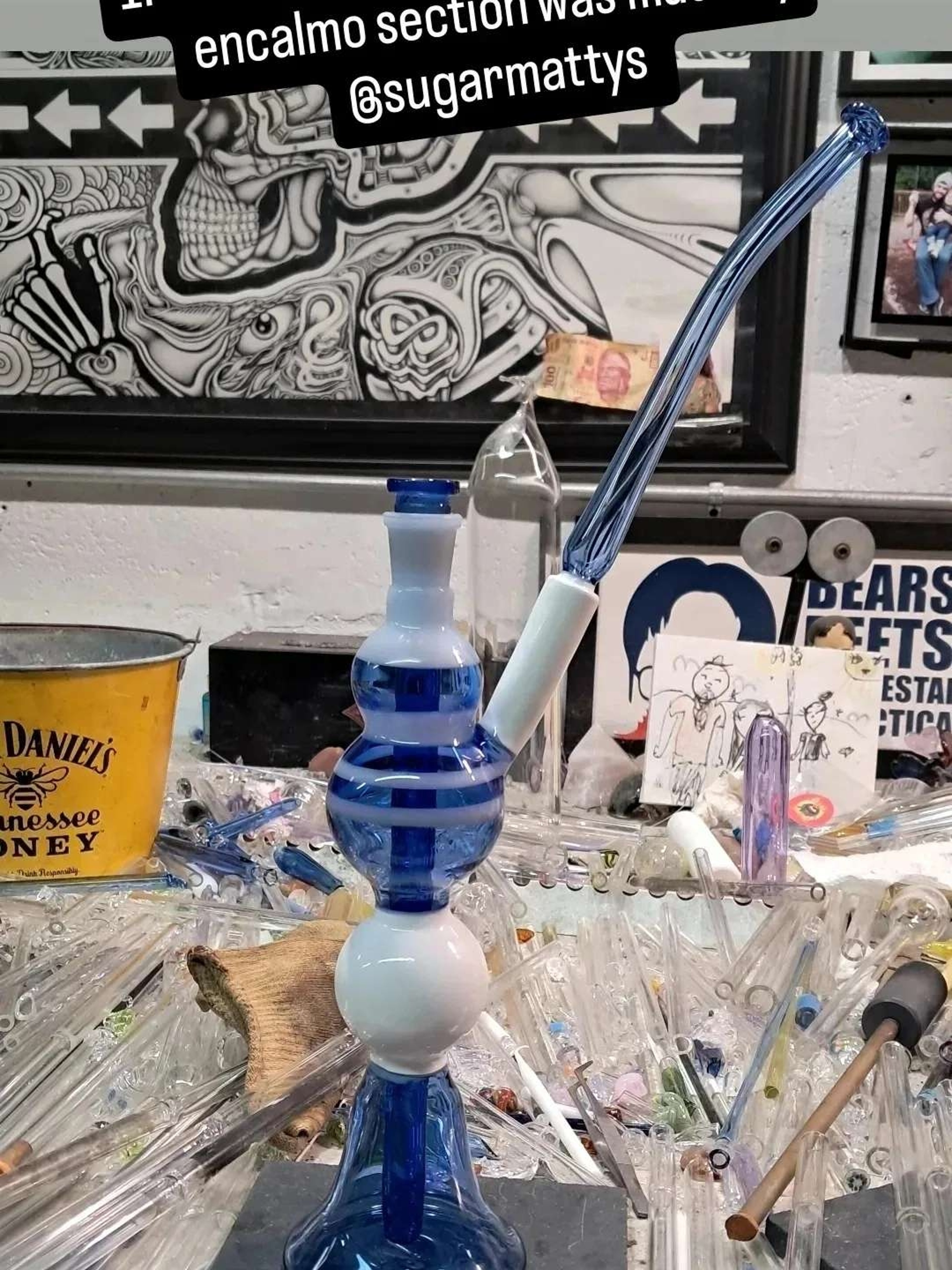 BAB (big ass bubbler) w/ matching sherlock image 0