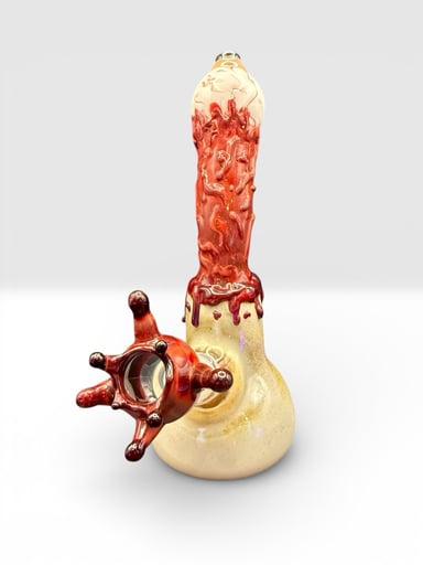 Preview pic of 7.5” Eyeball Socket Rig with Blood Dome by Voj Glass