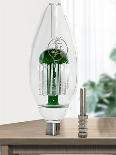 Preview pic of Cali CloudX 🪴 Large Oval Tree Perc Straw Nectar Collector Set in Dark Green