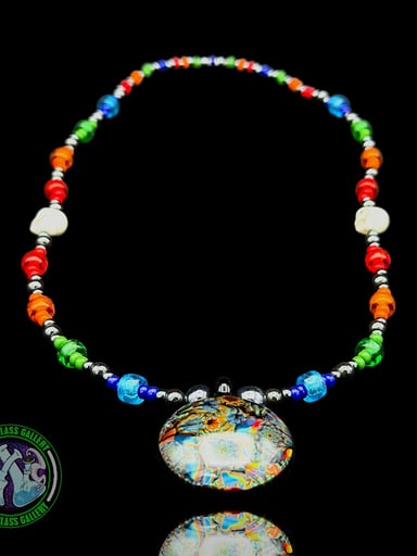 Preview pic of Crowman Glass - Pendant w/ Ken Piper Necklace #1
