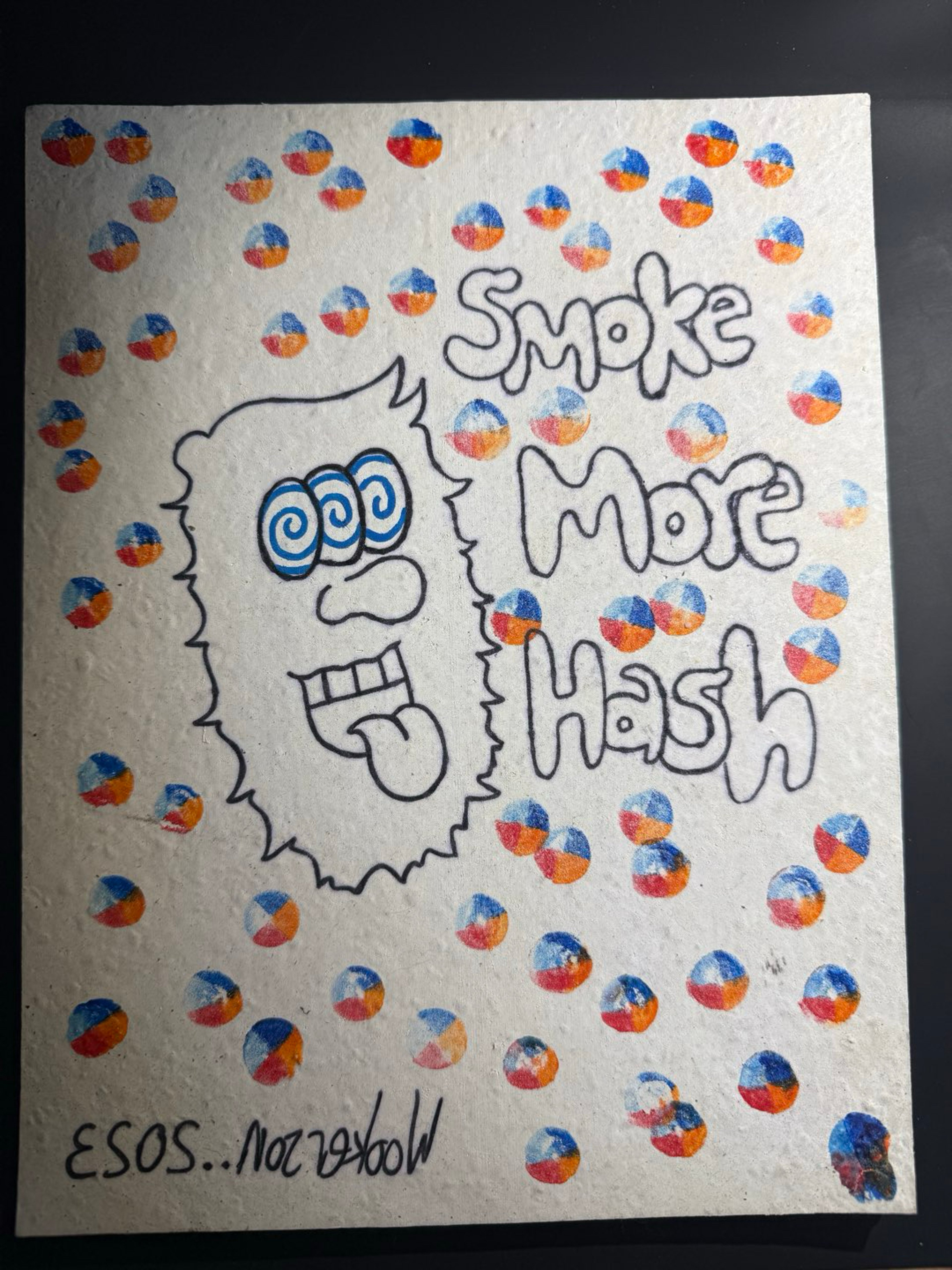 Preview pic of Wookerson studios dab mat  & post card combo