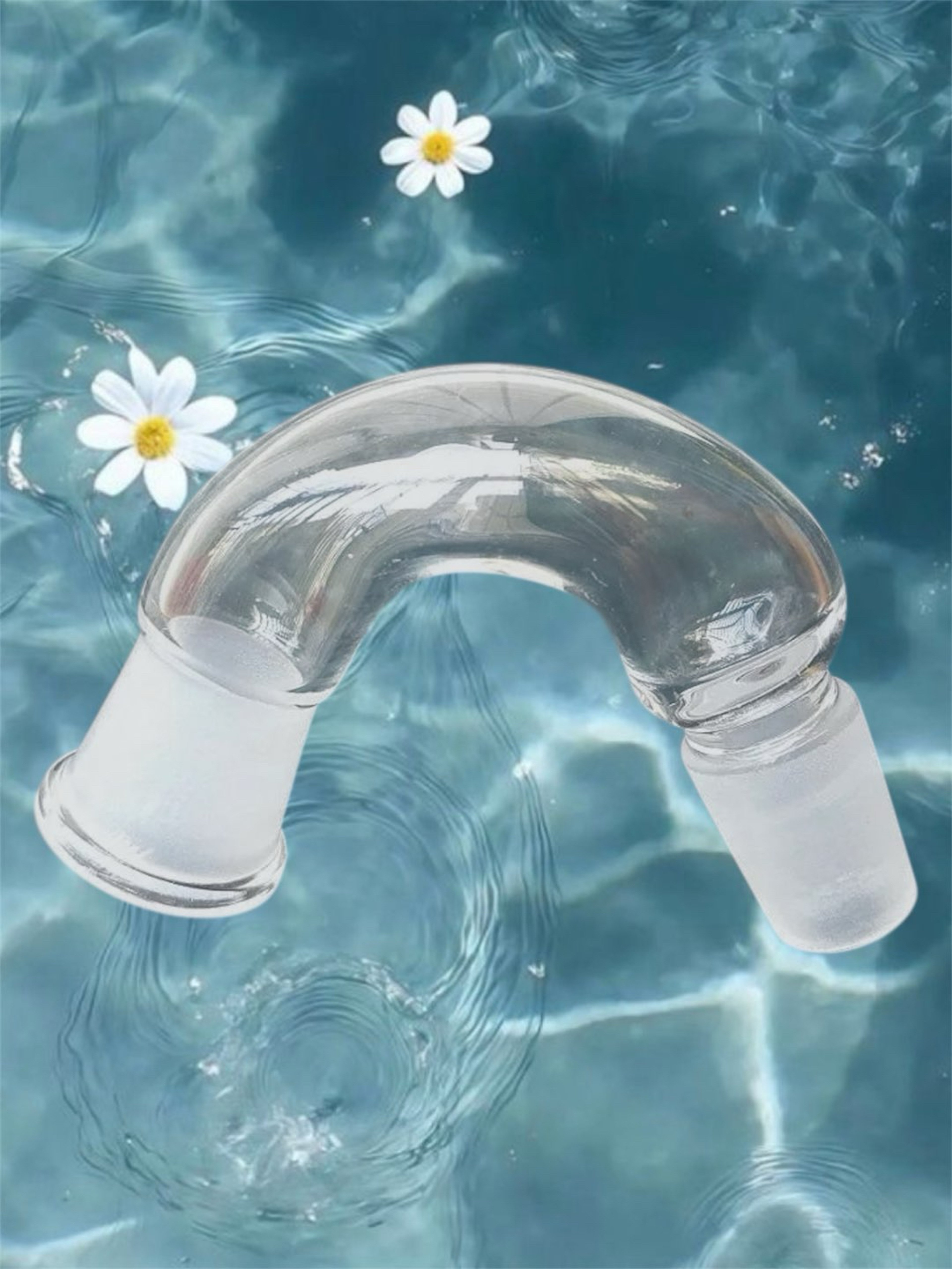 (5 count) 90° 14mm Male to 18mm Female Curved Joint Adapters image 0