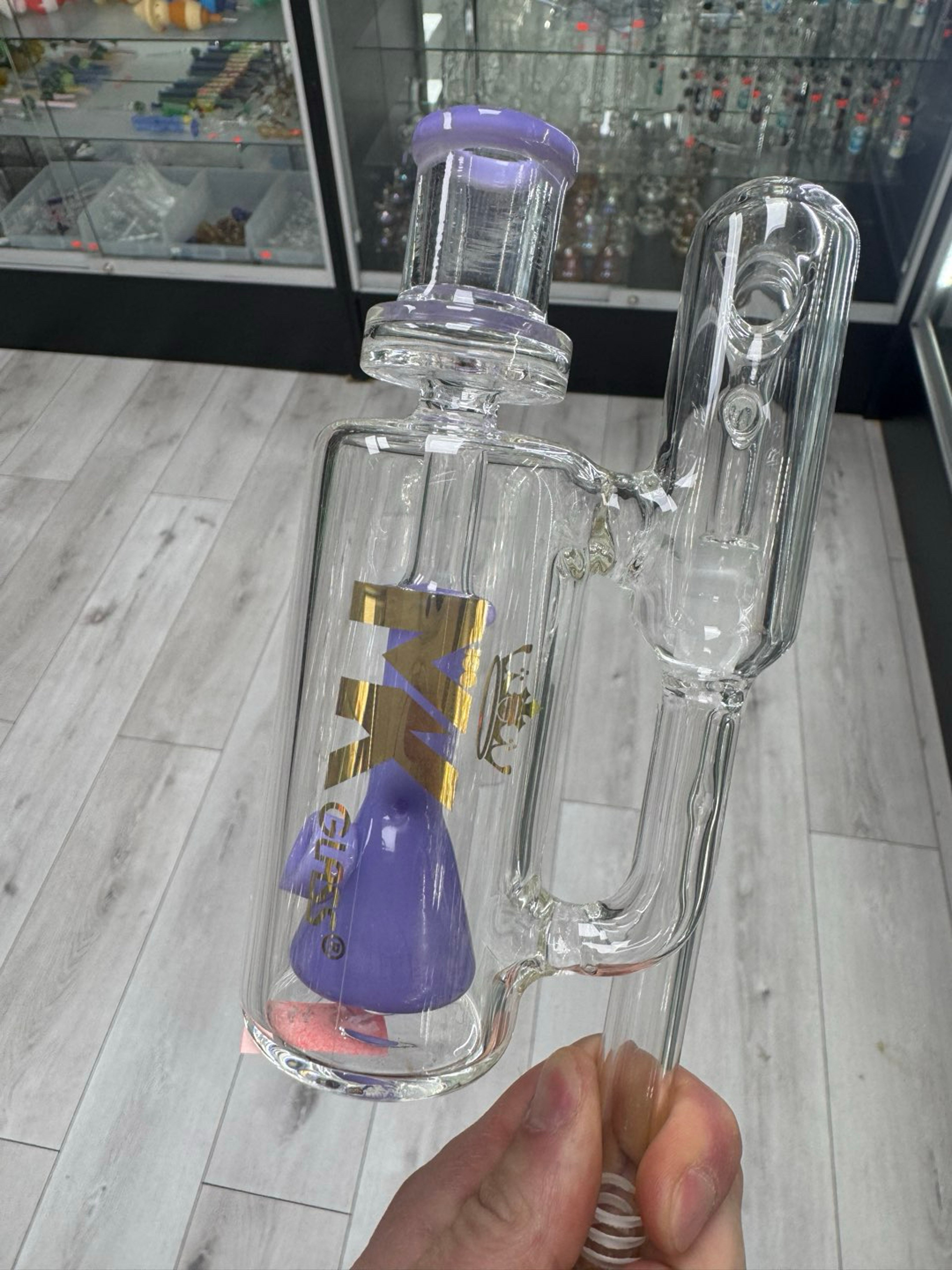 Mk glass 14/14 ash catcher beaker purple image 0