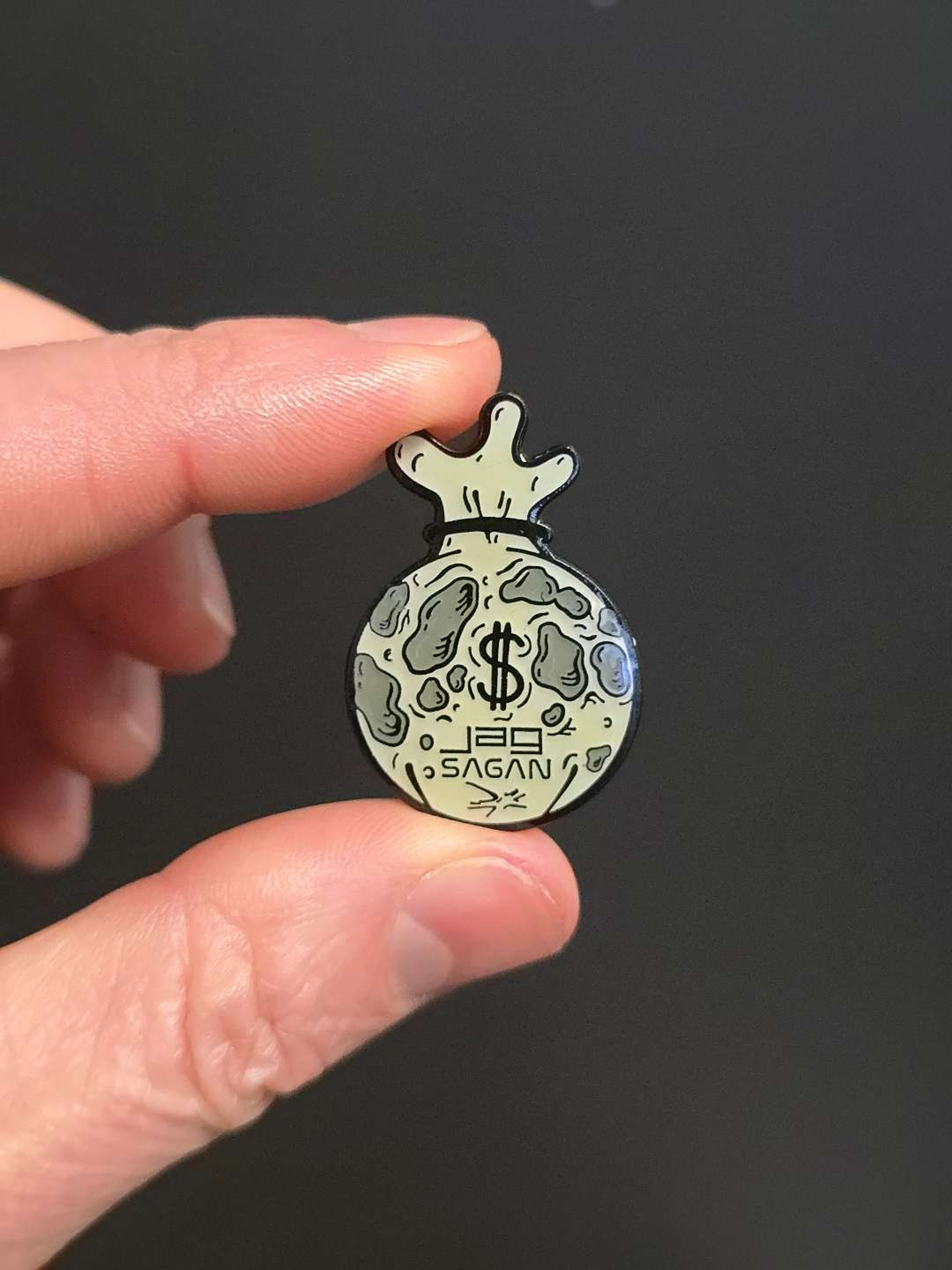 Preview pic of Sagan x JAG super set: Money Bag pin, stickers & more