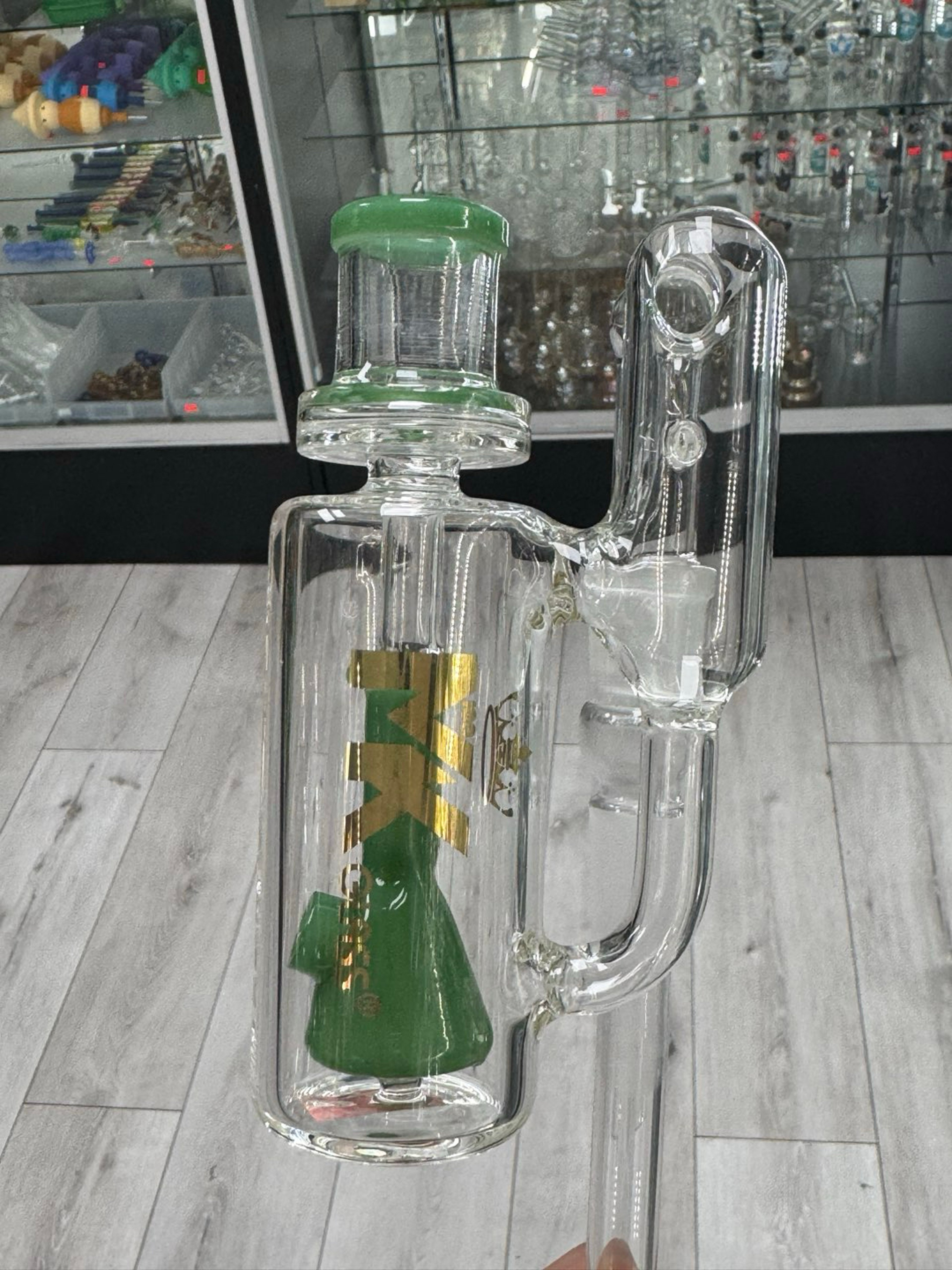 Mk glass 18/18 ash catcher beaker dark green image 0