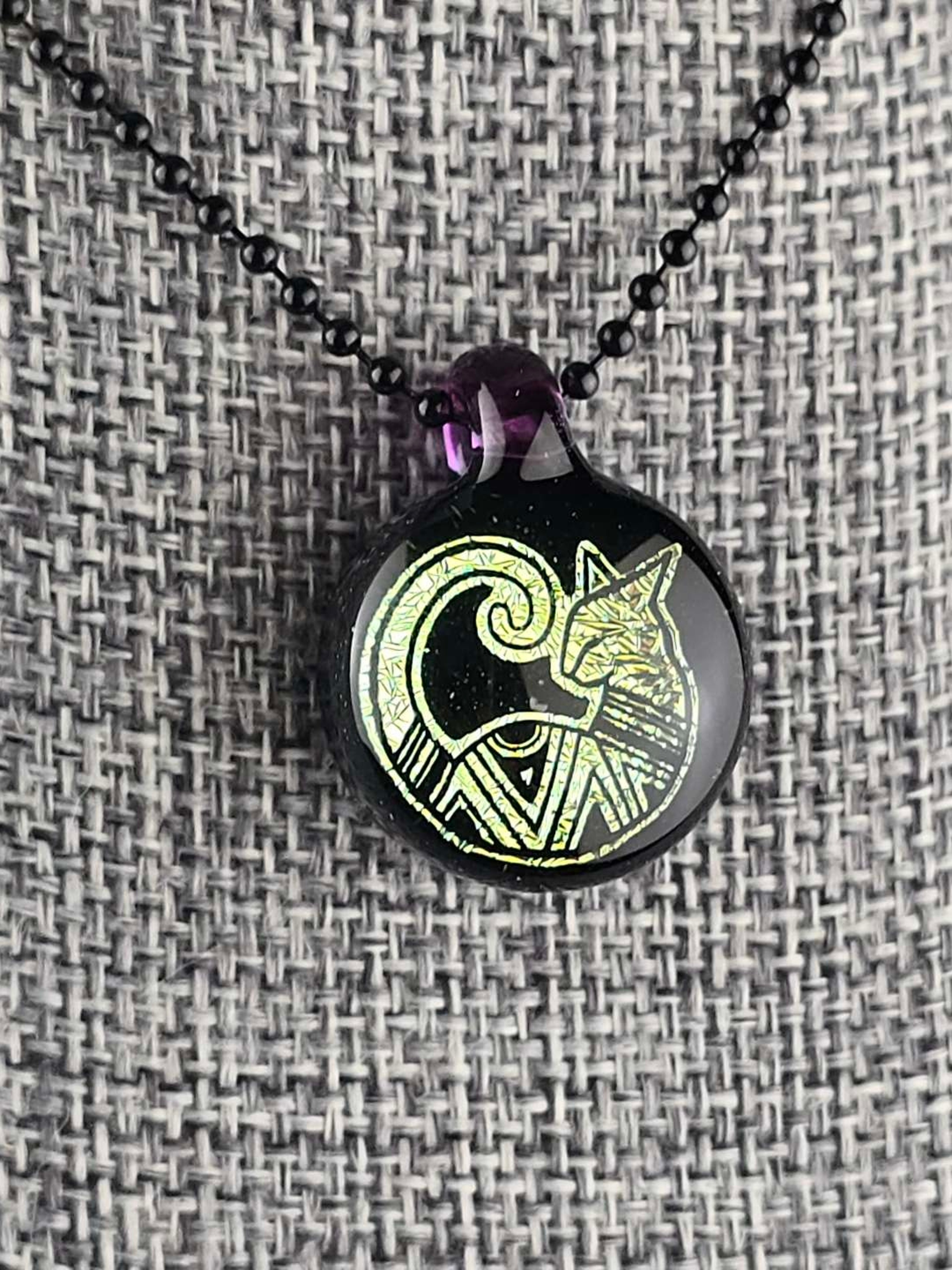 Spiller Woods Gold Dichro Cat pendant image 0