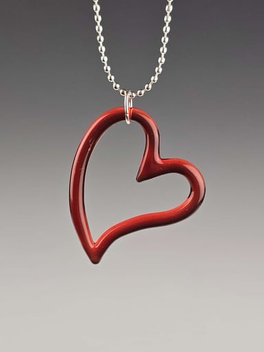 Preview pic of Ruby Slippers Heart pendant by Spiller Woods